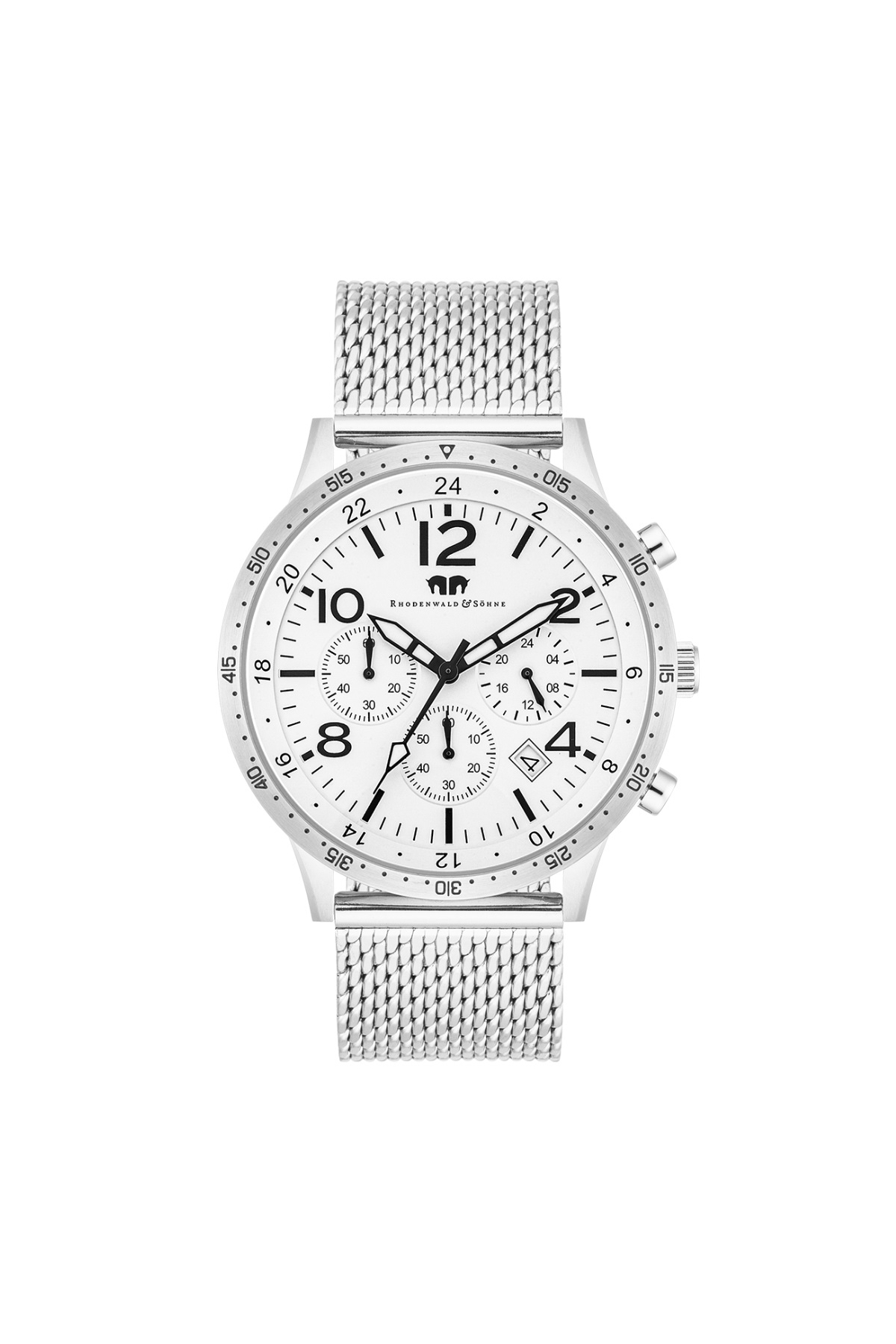 Rhodenwald & Söhne Chronograph Chronograph Silber Edelstahl Silber für Herren - One Size