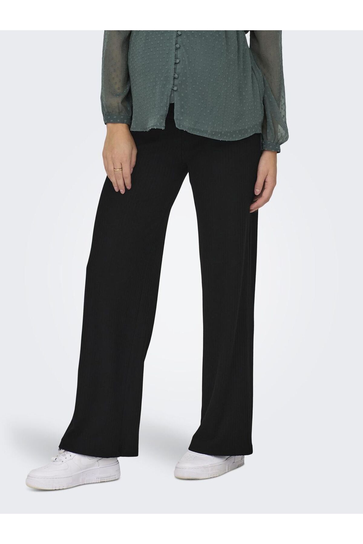 ONLY MATERNITY Hose Mit Weitem Beinschnitt Olmemma Hohe Taille Normal Geschnitten Hose Mit Weitem Beinschnitt für Damen - 2XL