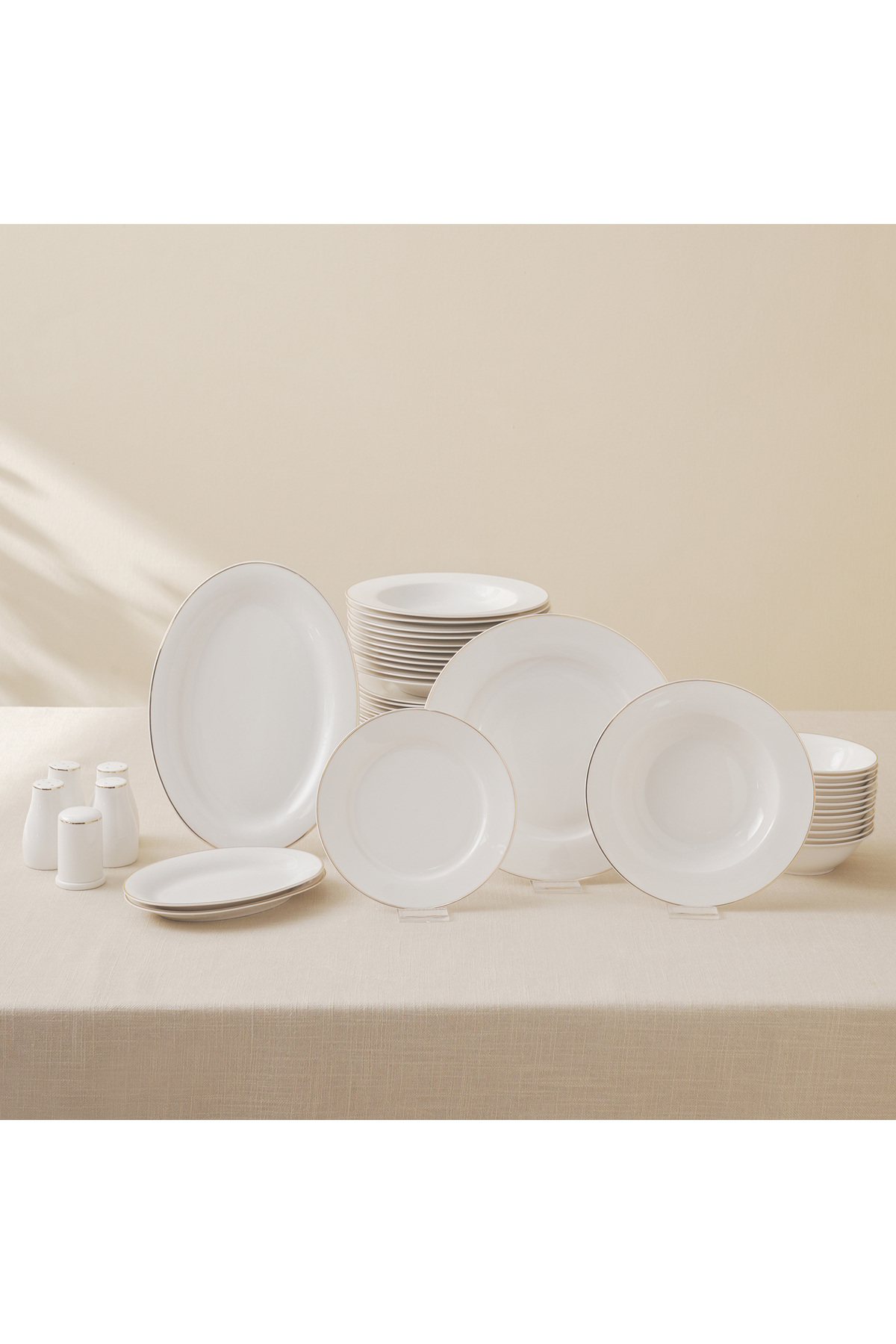 Karaca Lexi Gold 56-teiliges Tafelgeschirr-set Für 12 Personen Geschirrset 6 Personen Mit Tasse - One Size