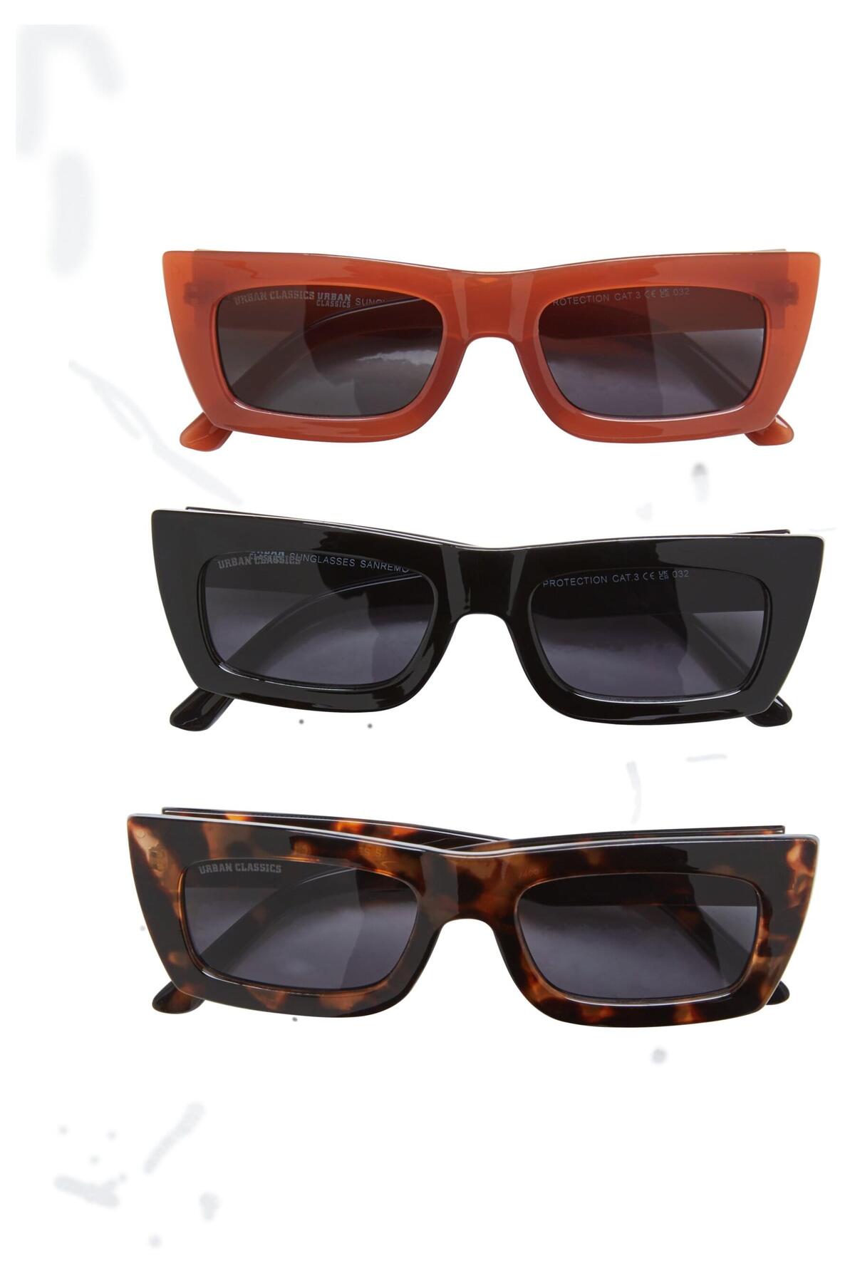 Urban Classics Accessoires Sonnenbrillen Sanremo 3er-pack - One Size