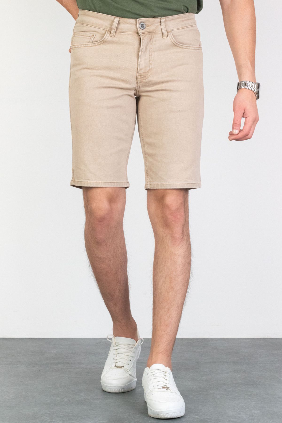 HLT JEANS Beige Denim-jeans-jeans-shorts – Entspannte Passform, Flexibles Lycra Hlthe 001944 -beige für Herren - 36