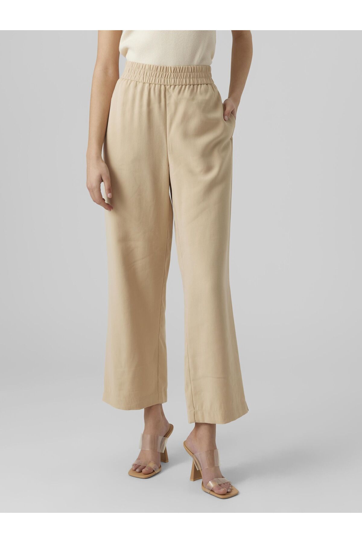 Vero Moda Hose Mit Weitem Beinschnitt Vmcarmen Hohe Taille Hose für Damen - XS/32