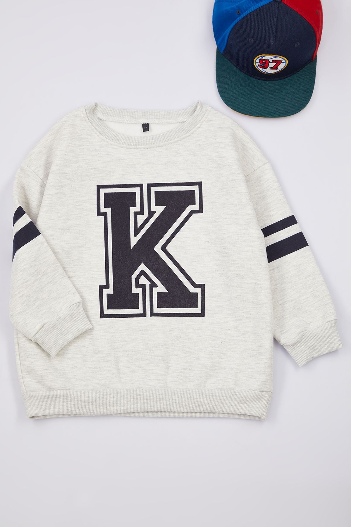 TRENDYOLKIDS Graues Melange-slogan-bedrucktes Schul-sweatshirt Für Jungen – für Herren - 11–12 Jahre