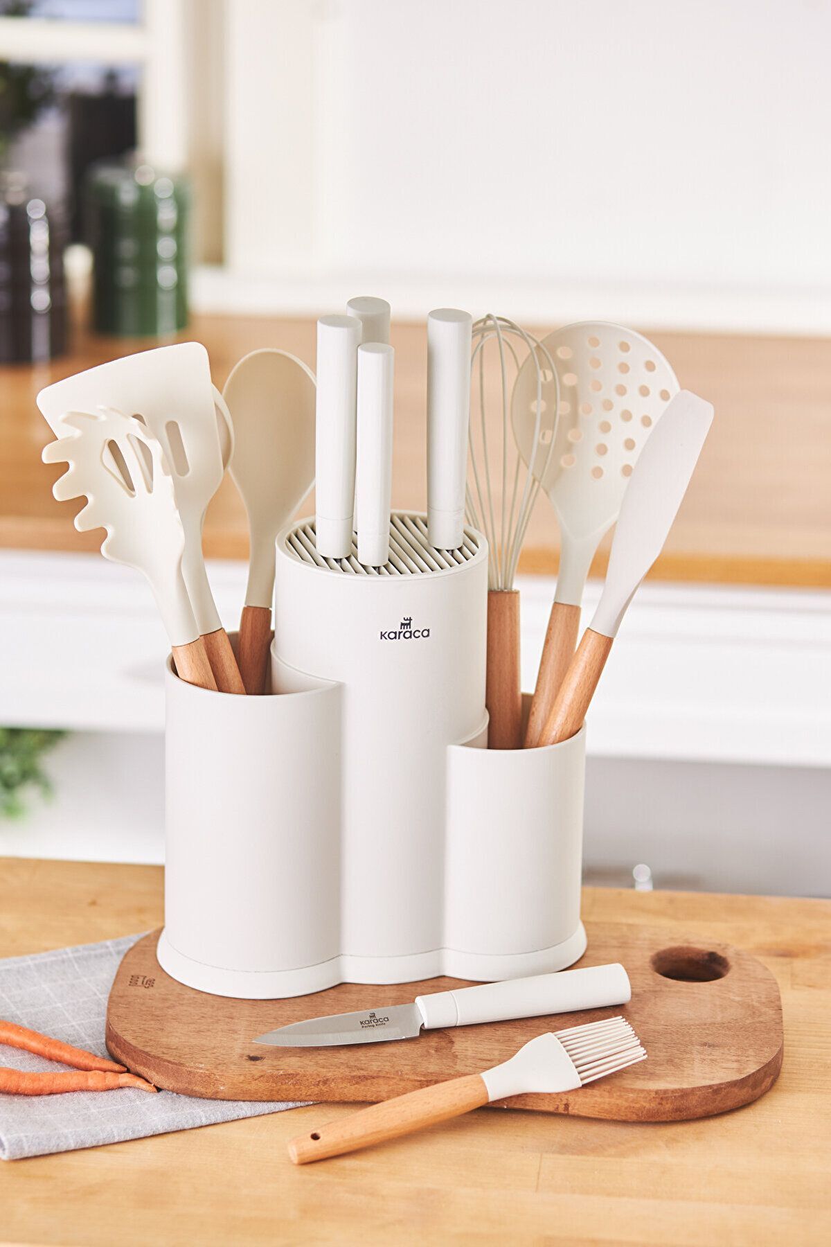 Karaca Karaca Burby Creme 14-teiliges Messer-set - One Size