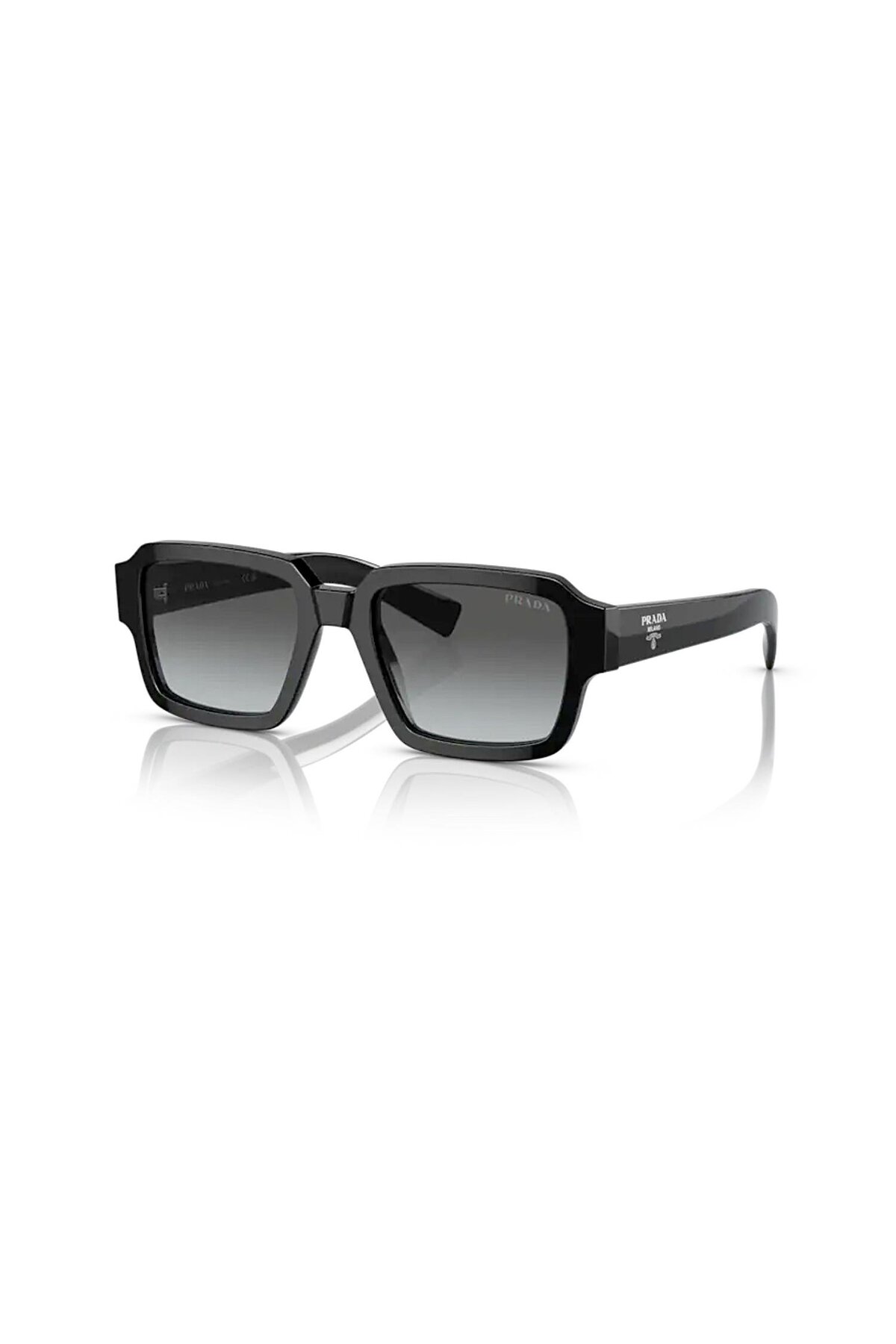 Prada Pr 02zs 1ab06t 52 Sonnenbrille Mit Quadratischem Schwarzem Knochen für Herren - One Size