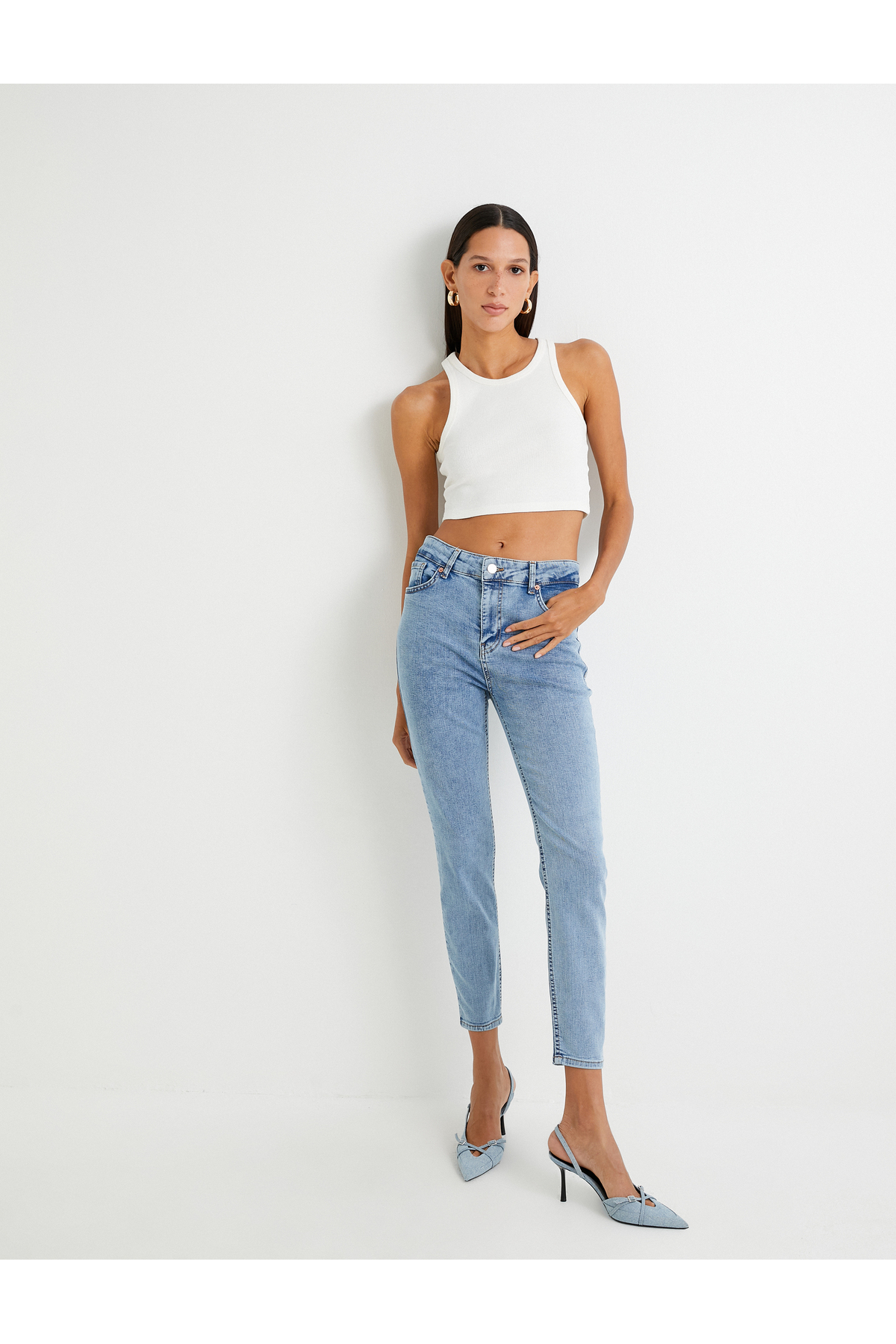 Koton Indigo Jeanshose – 4sal40307md für Damen - 32/32