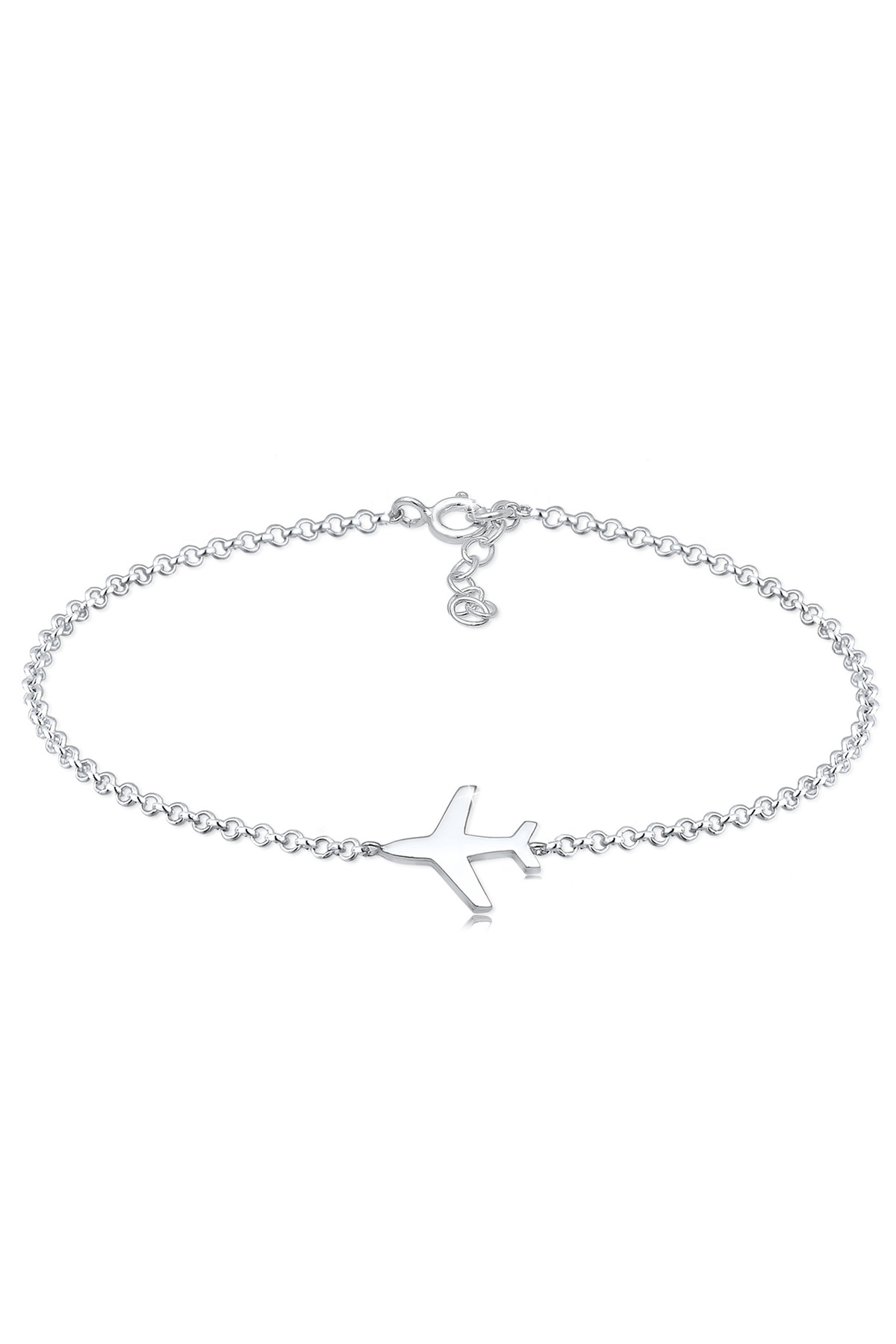 ELLI Armband Flugzeug Reise Filigran Aus 925 Sterling Silber für Damen - 16 cm