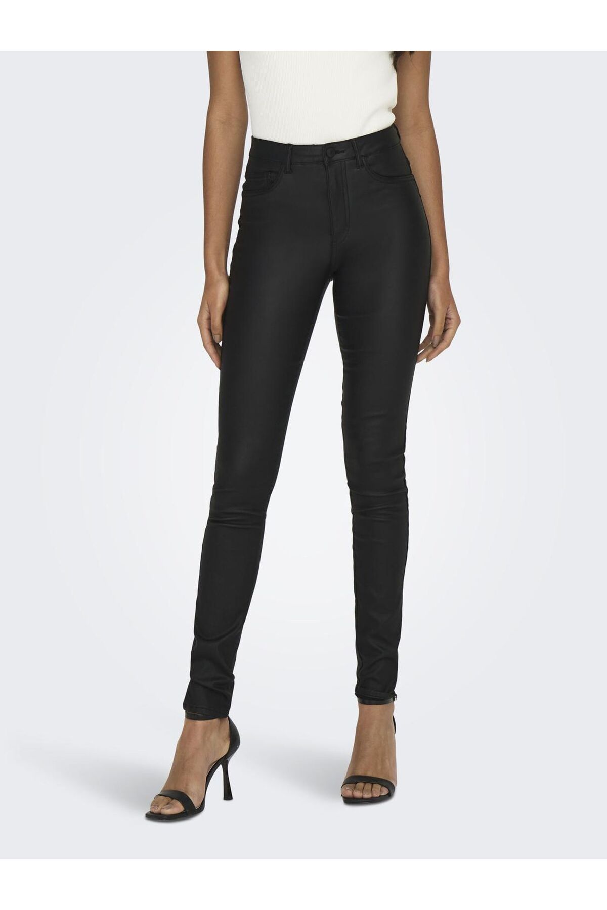 ONLY Hose In Lederoptik Onlroyal Hohe Taille Skinny Fit Hose In Lederoptik für Damen - XL/34