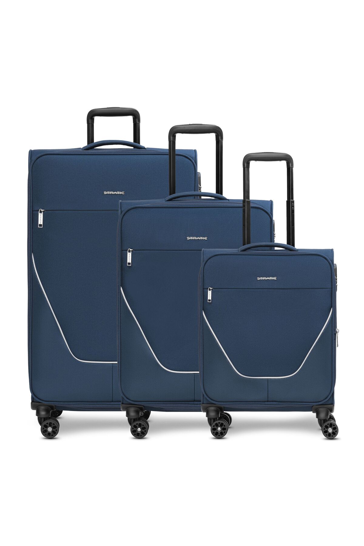 Stratic Taska 4-rollen Kofferset 3tlg. Mit Dehnfalte für Herren - One Size