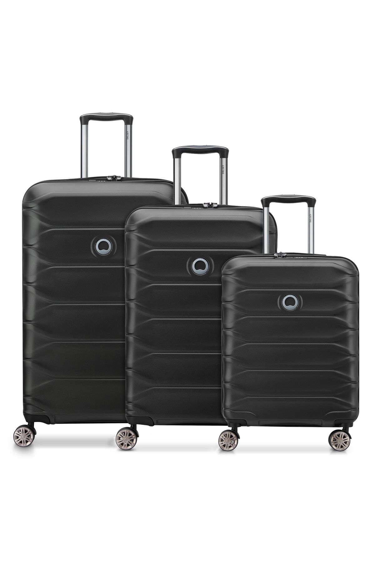 Delsey Paris Meteor 4 Rad Kofferset 3-teilig Mit Dehnfalte für Herren - One Size