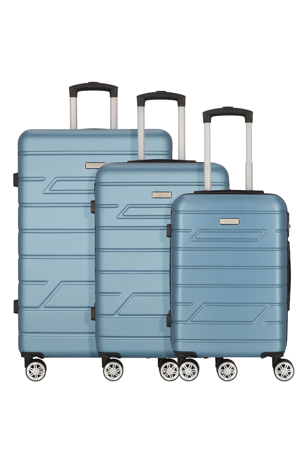 Nowi Bergamo 4 Rollen Kofferset 3-teilig für Herren - One Size