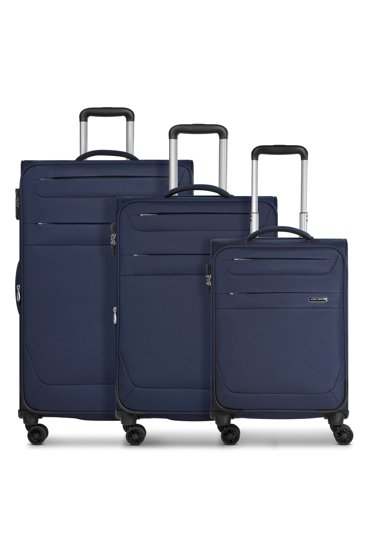 Worldpack Chicago 4 Rad Kofferset 3-teilig Mit Dehnfalte für Herren - One Size