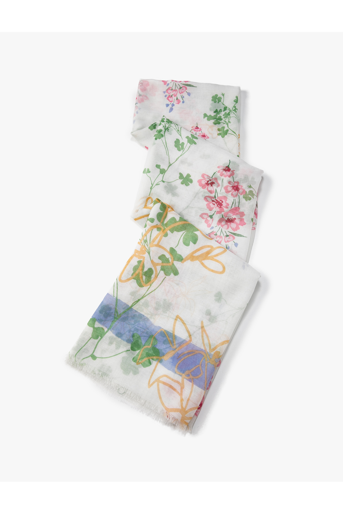 Koton Schal Mehrfarbig Blumen 95x195 Cm für Damen - 90 x 195