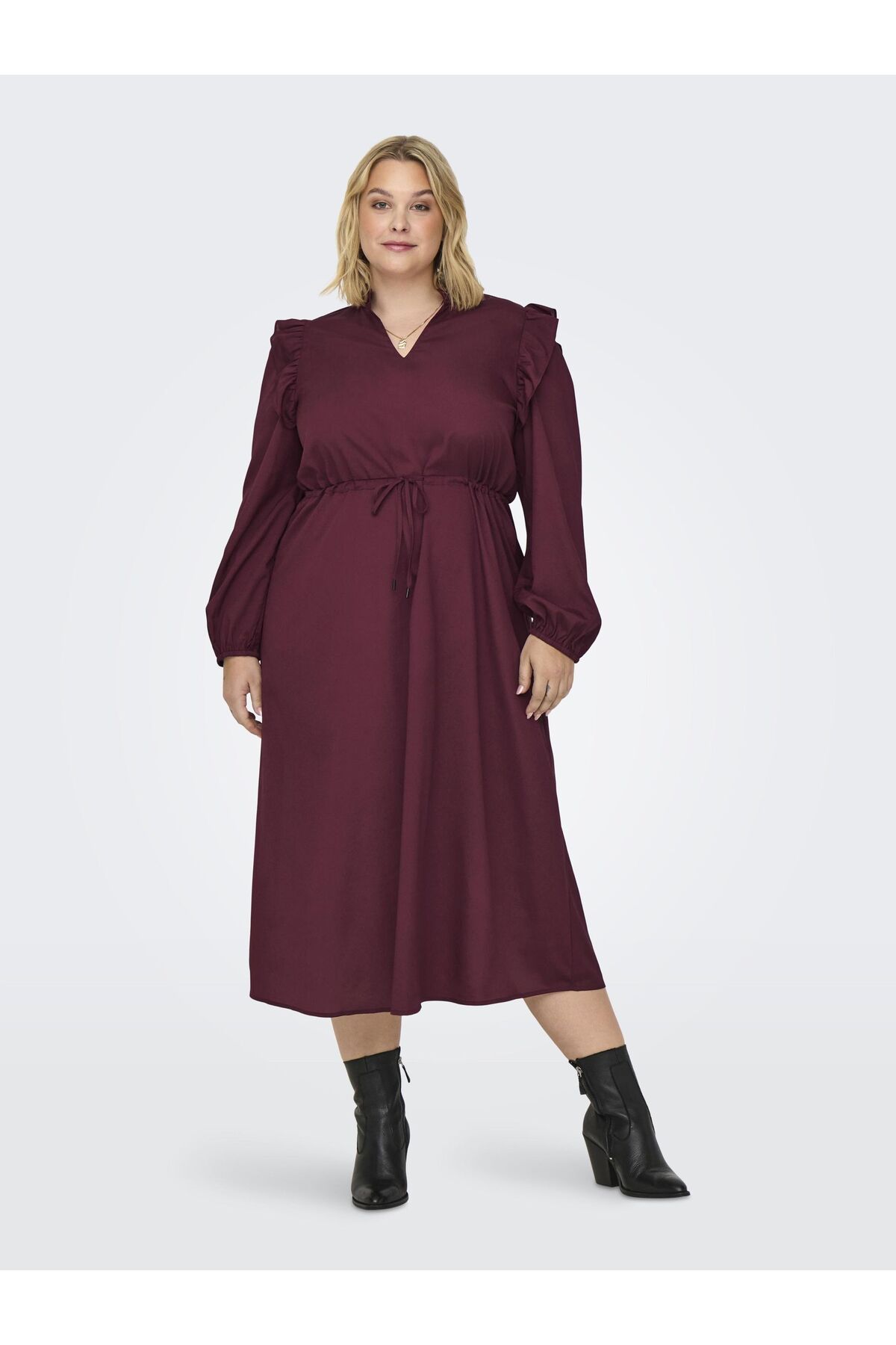 Only Carmakoma Kleid Carcabra Langes Kleid für Damen - 52