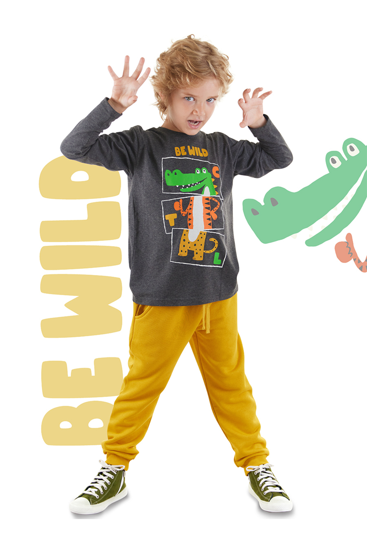 Denokids Be Wild Jungen-t-shirt-jogginghosen-set für Herren - 5 Jahre alt