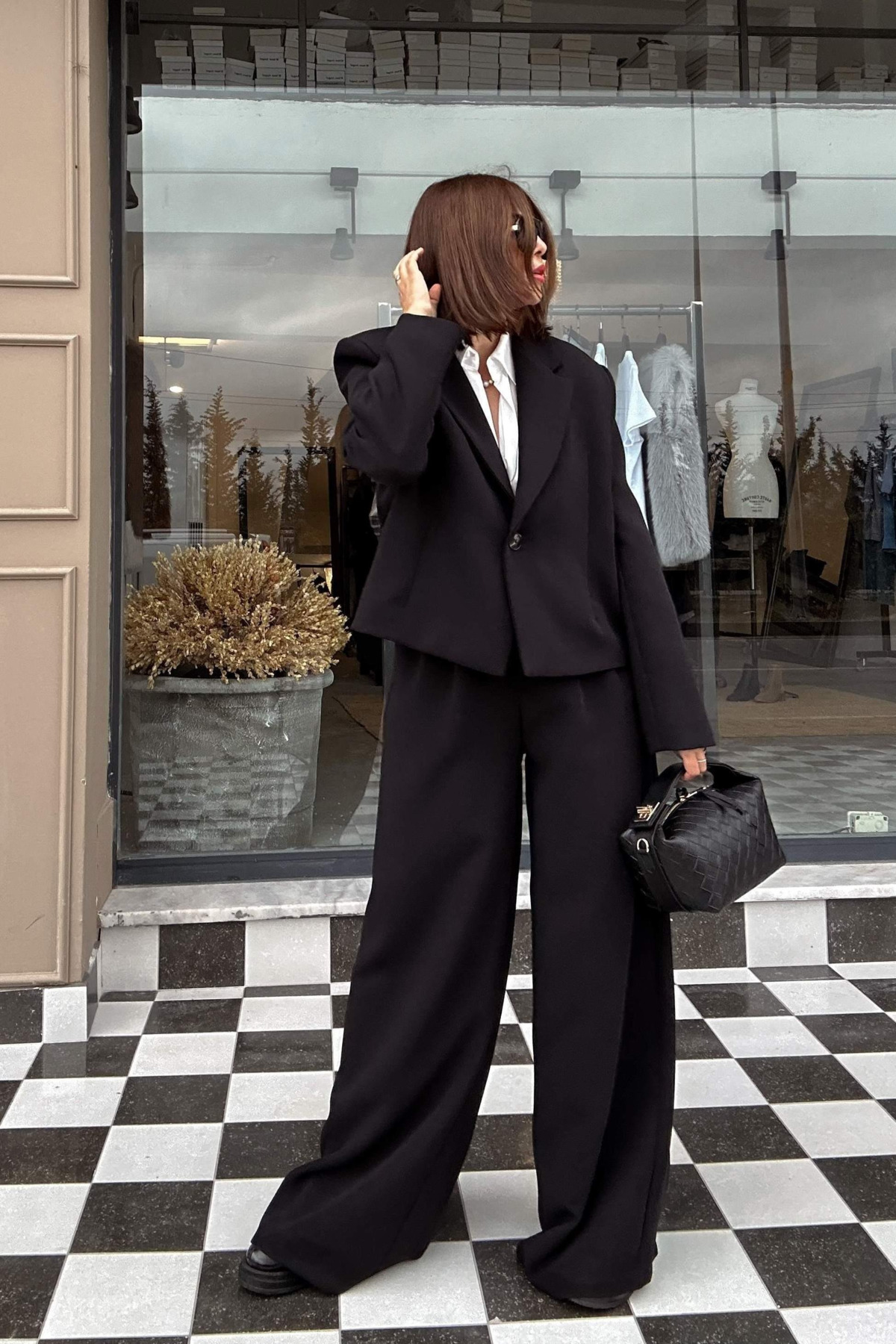 My Blog Schwarzes Paulina-jacken-hosen-set-9489 für Damen - S