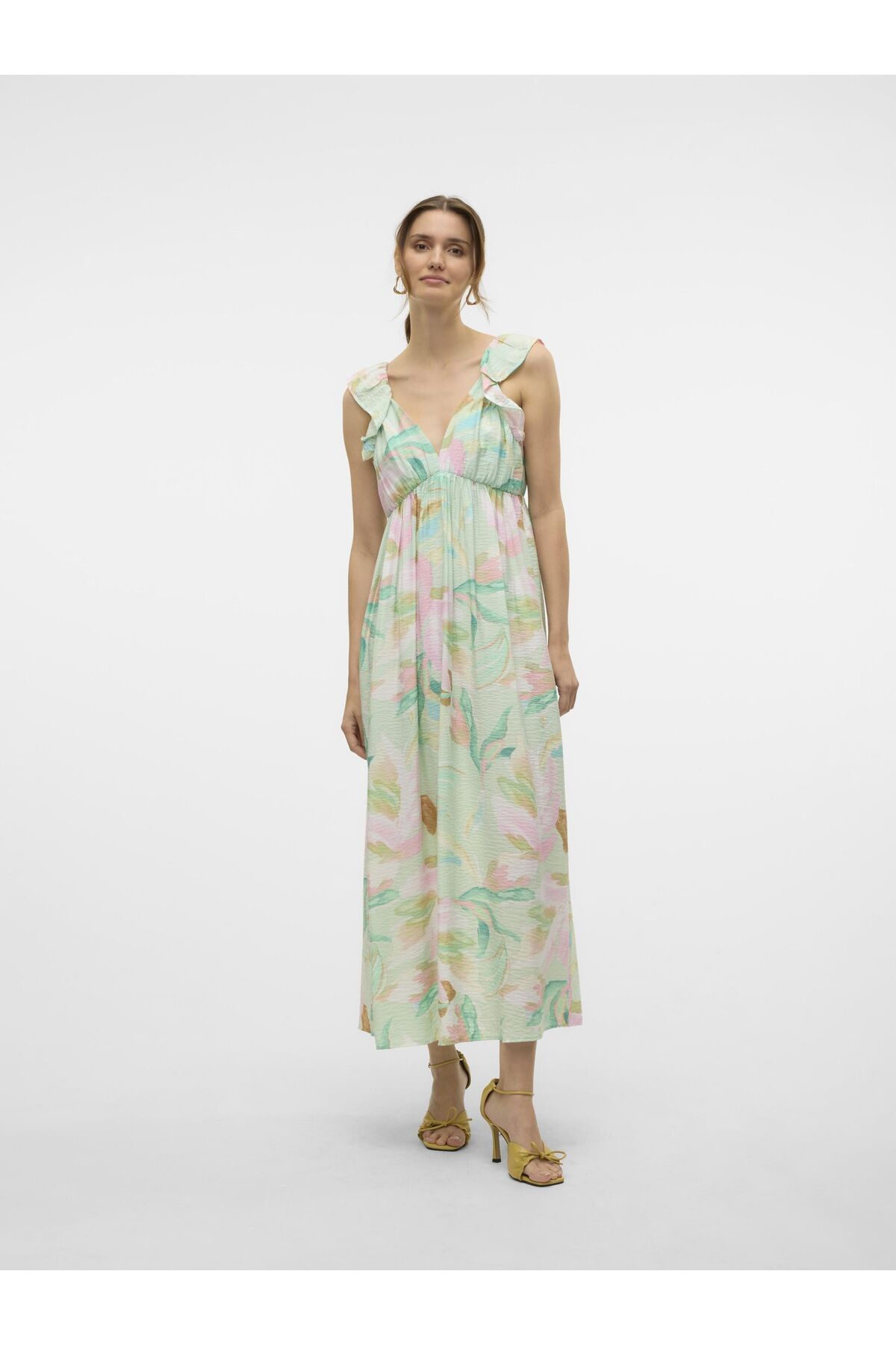 Vero Moda Kleid Vmjosie Langes Kleid für Damen - M