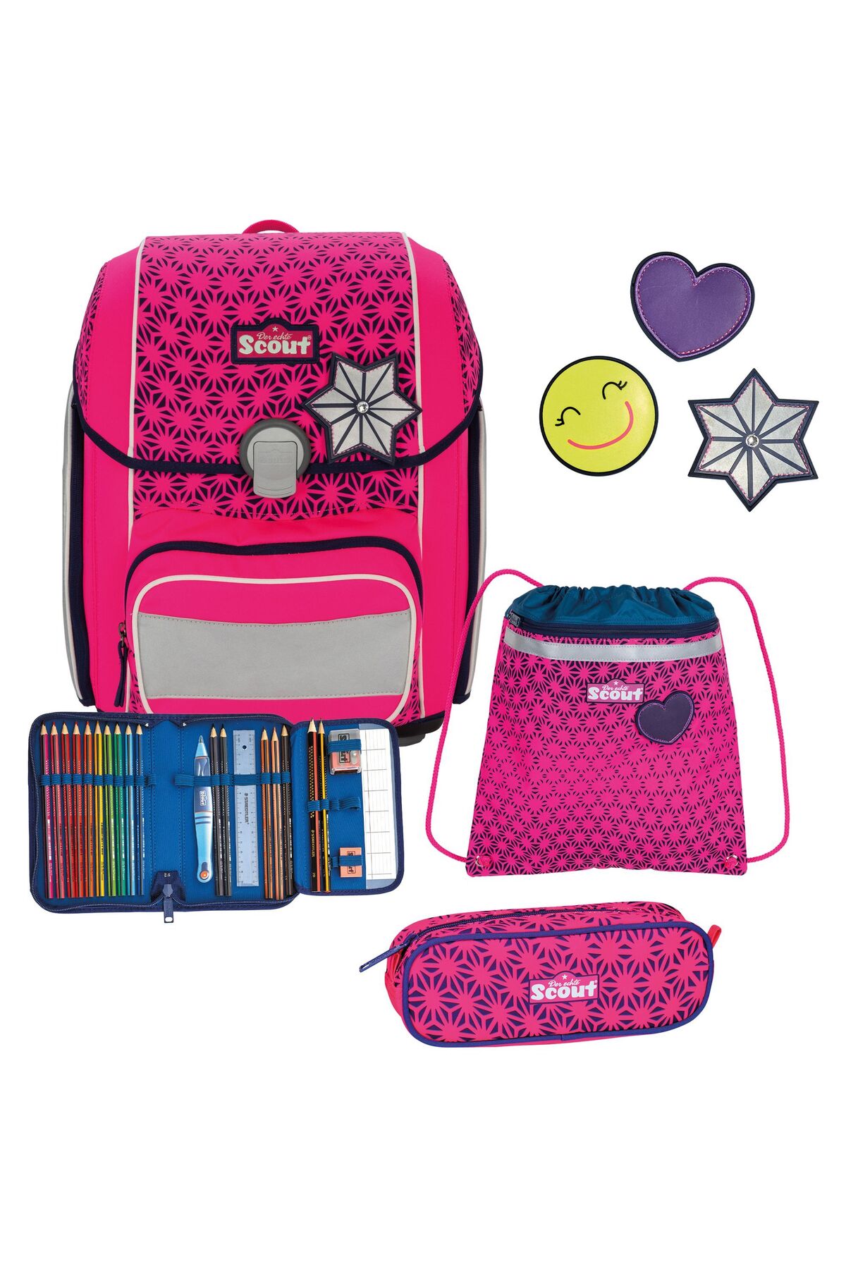 Scout Genius Neon Safety Din Schulranzen-set 4-teilig - One Size