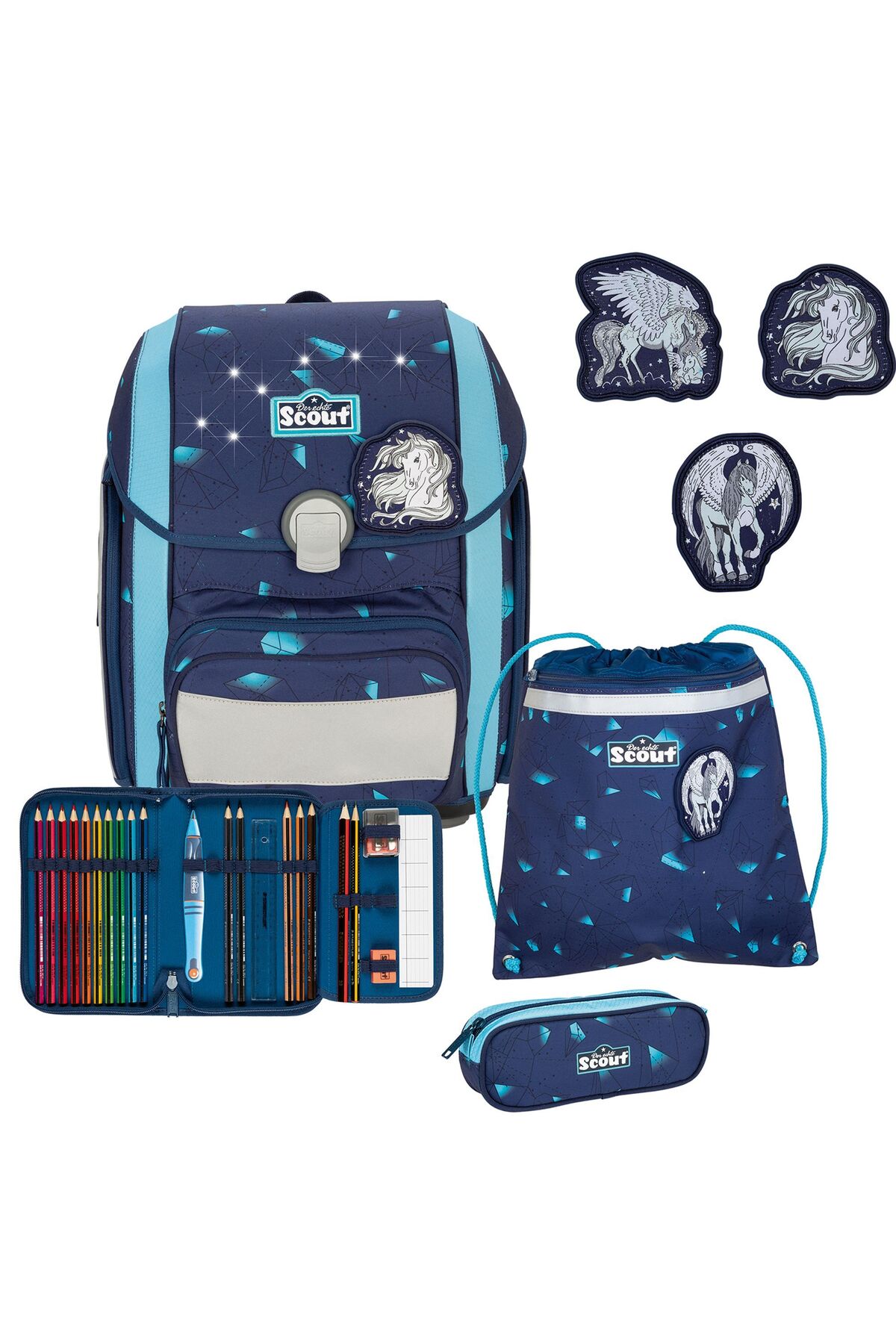 Scout Genius Led Schulranzen-set 4tlg. - One Size