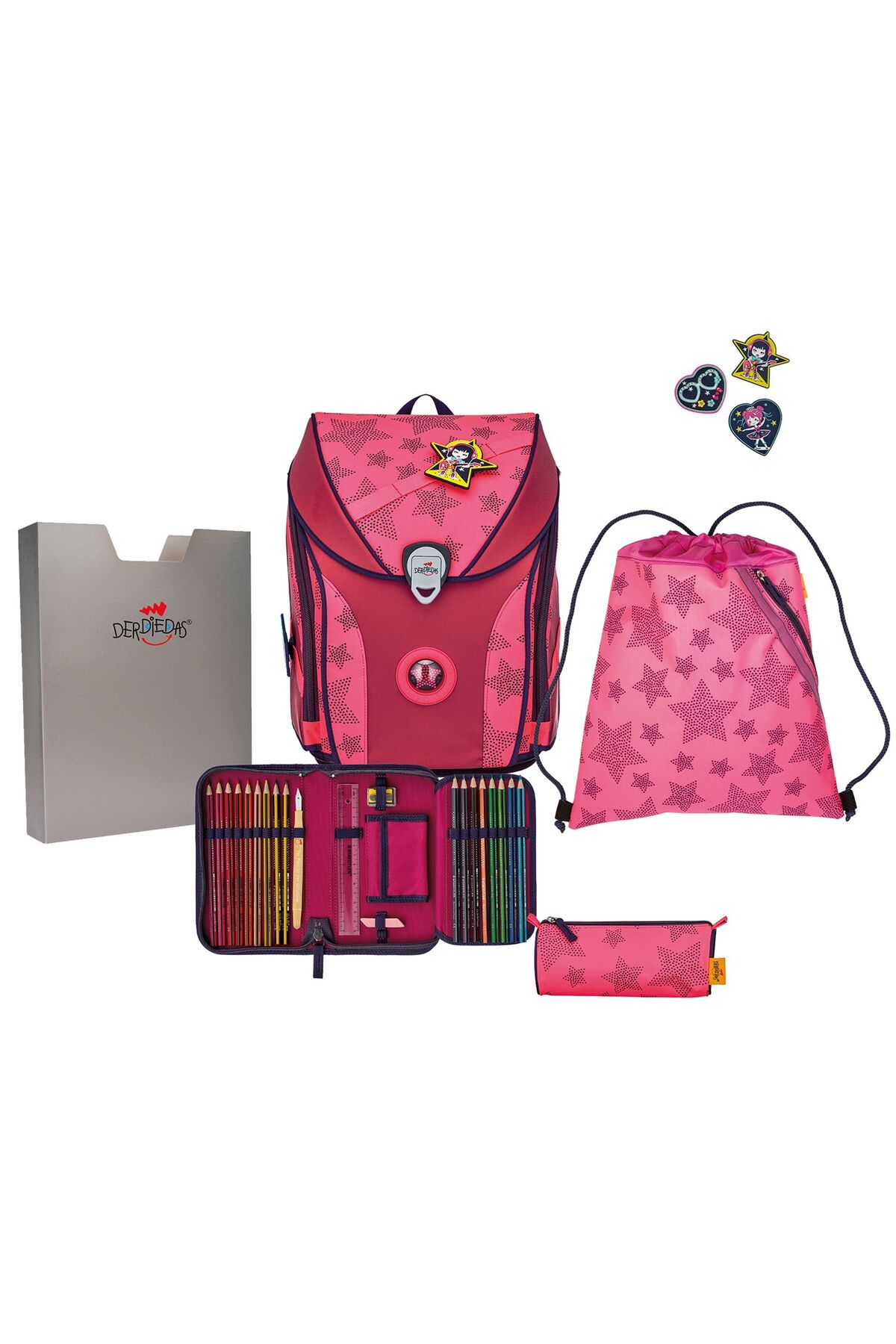 DerDieDas Ergoflex Max Superflash Schulranzen-set 5-teilig - One Size