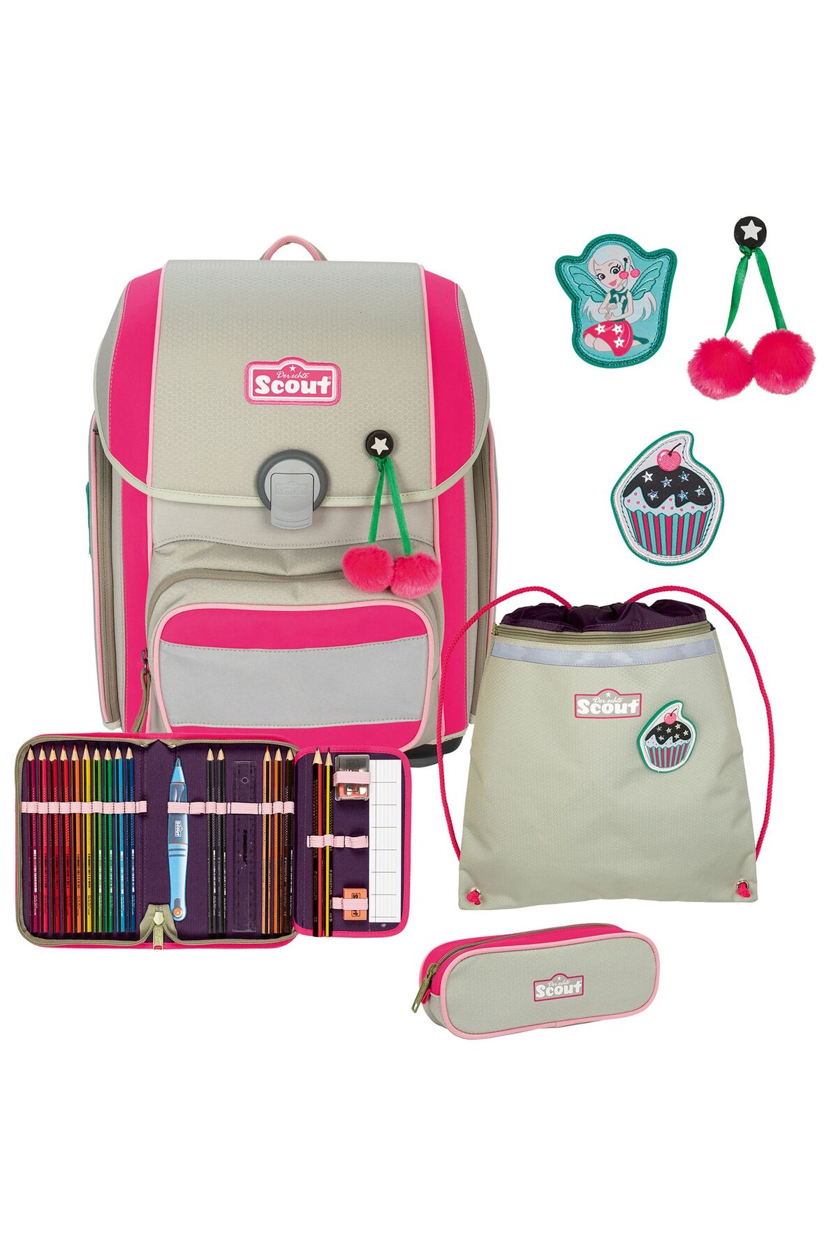 Scout Genius Schulranzen-set 4tlg. - One Size