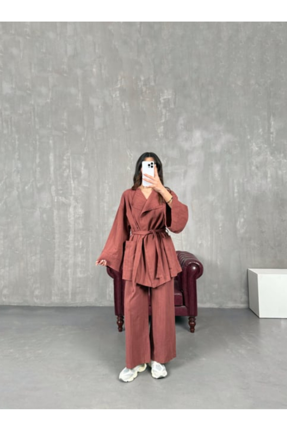 My Blog Tile Romina Rohleinen-jacken-hosen-set – 8447 für Damen - S