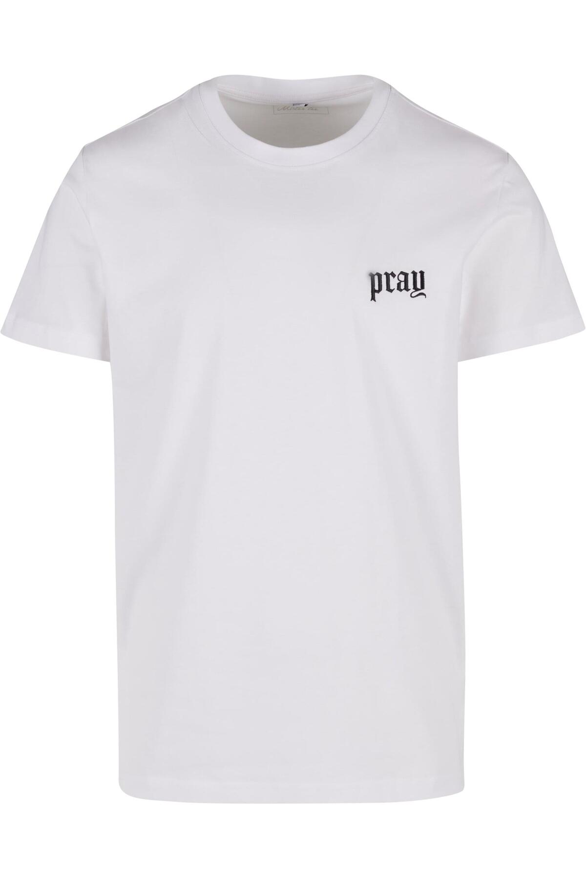 Mister Tee Pray Old English Wording Emb Tee für Damen - XL