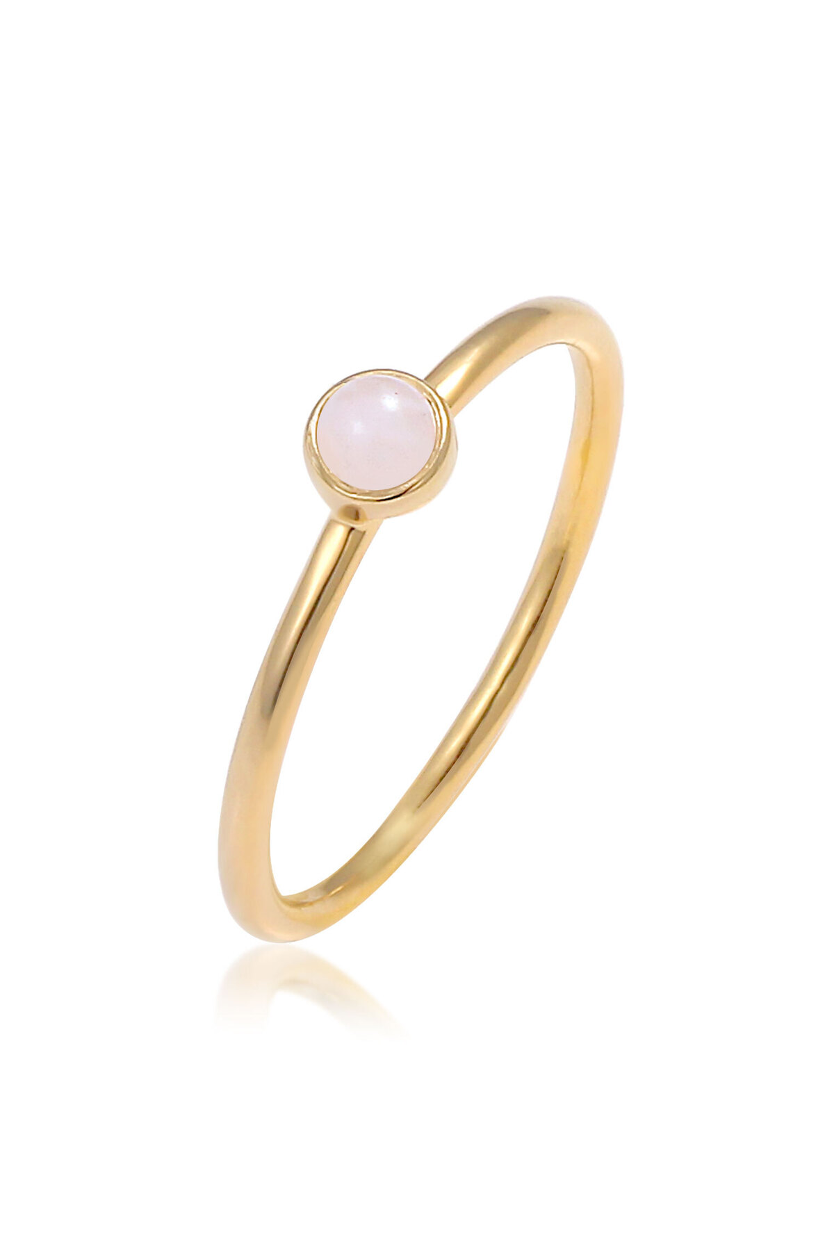 ELLI Stack – 925er Sterlingsilber, Vergoldet Mit Rosen- Und Quarzdetails für Damen - 56