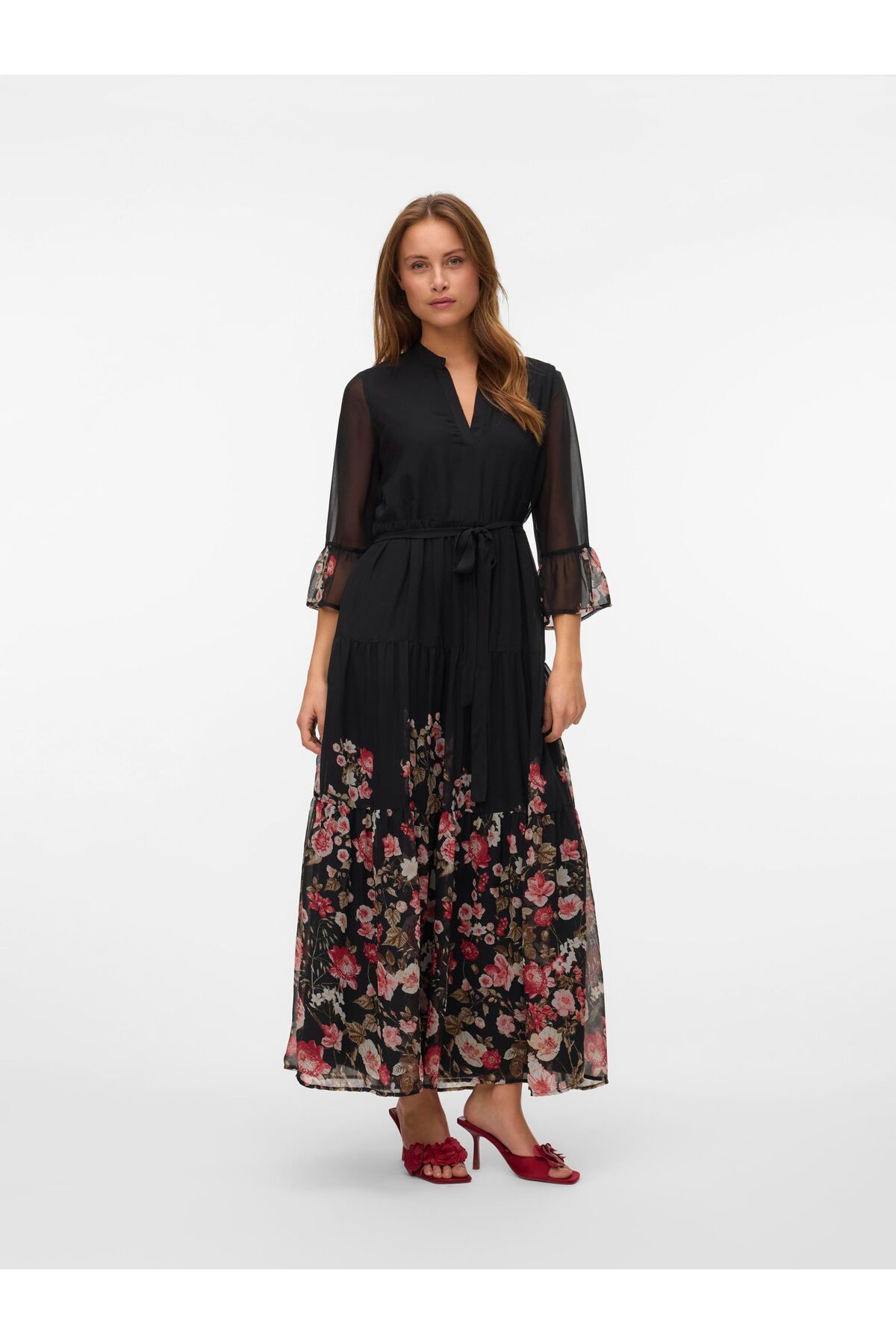 Vero Moda Kleid Vmulrikke Langes Kleid für Damen - XS