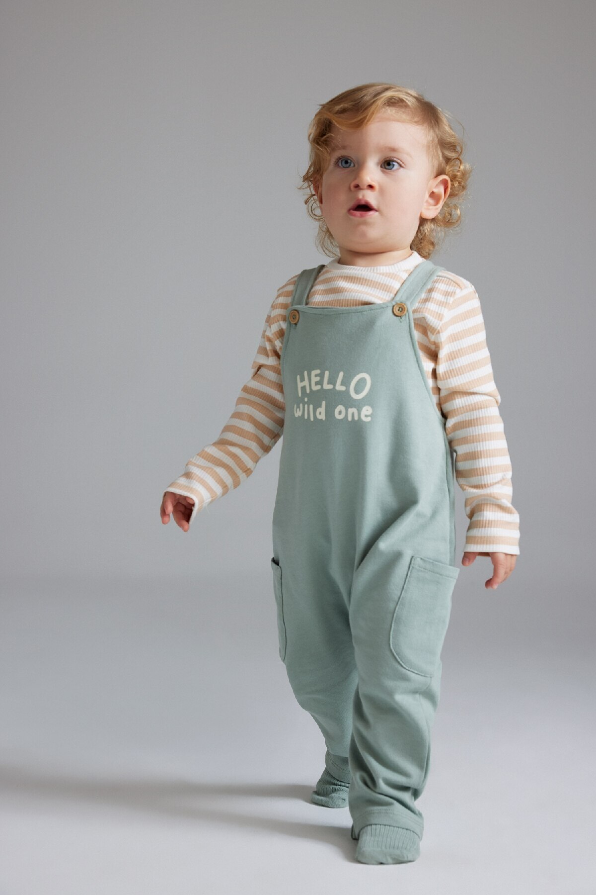 DeFacto 2-teiliges Set Für Babys – Gestreiftes Langarm-t-shirt Und Bedruckter Strampler D8708a525sp für Herren - 6–9 Monate