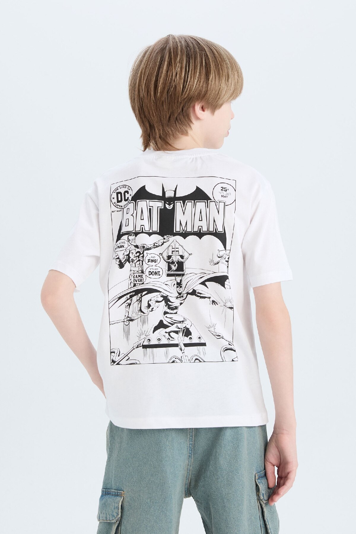 DeFacto Jungen-t-shirt Mit Kurzärmligem Batman-rundhalsausschnitt Und Rückenaufdruck E3109a825sm für Herren - 5–6 Jahre