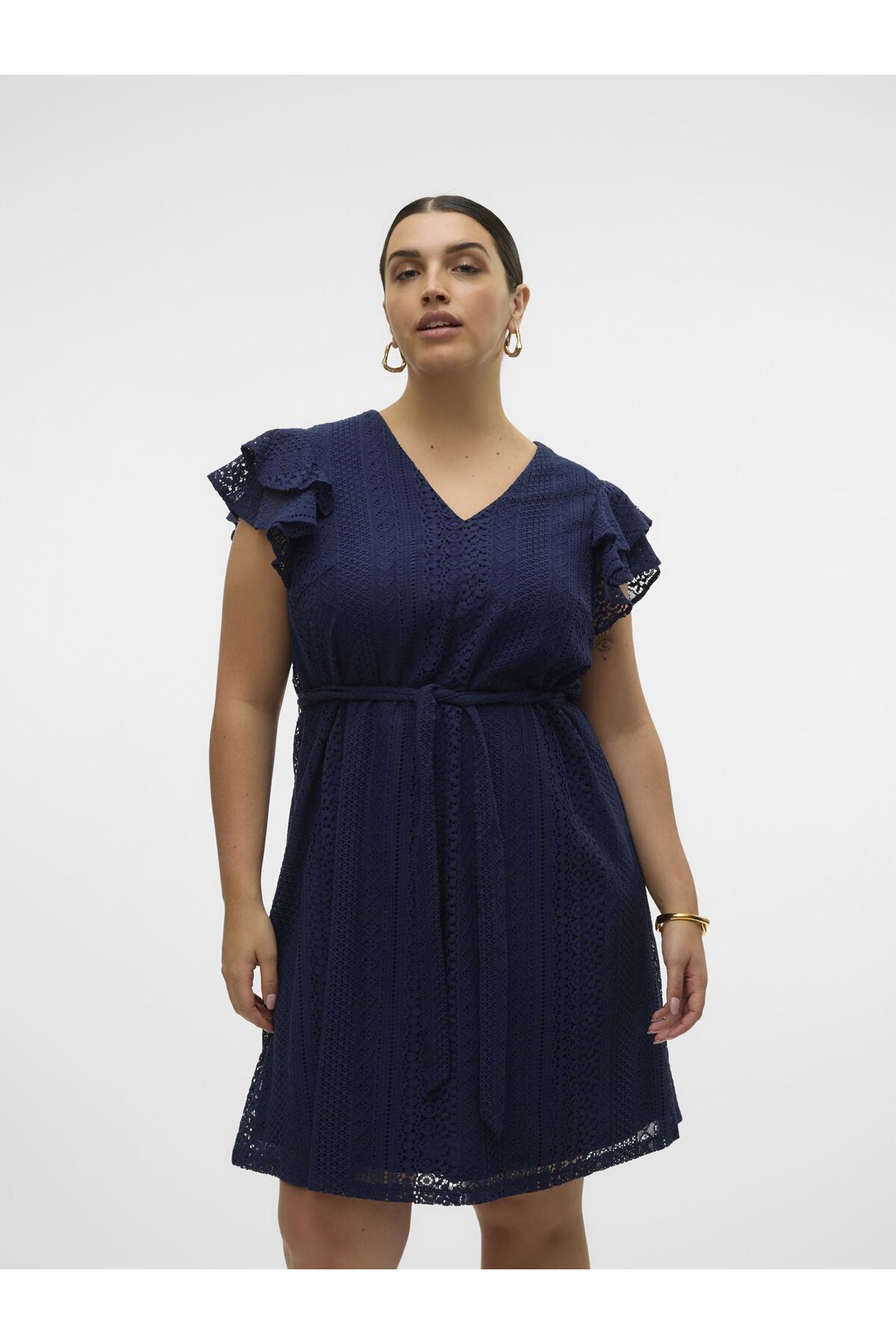 Veromoda Curve Kleid Vmchoney Kurzes Kleid für Damen - 50