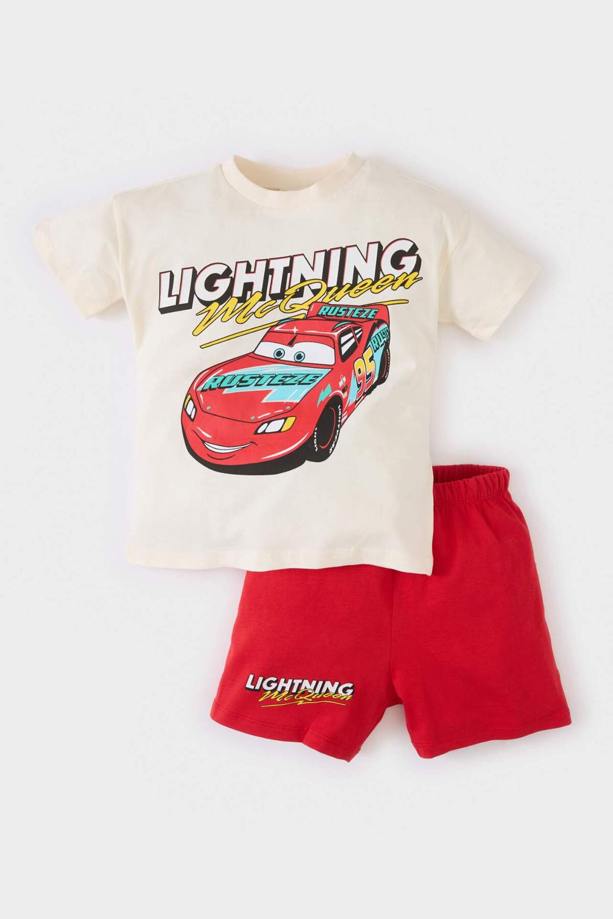 DeFacto Cars-anzug Für Babys – Kurzarm-t-shirt Und Shorts Mit Elastischem Bund E6919a525sm für Herren - 12–18 Monate