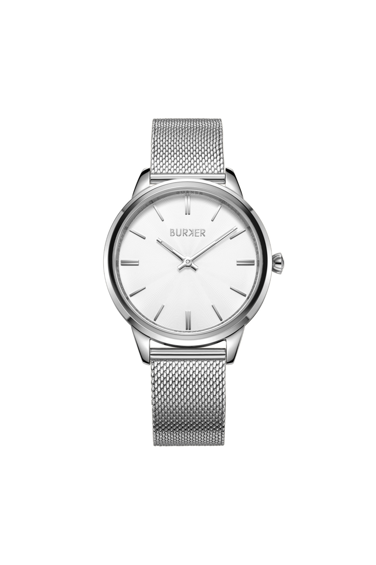 Burker Uhr Emily Silber Mesh für Damen - One Size