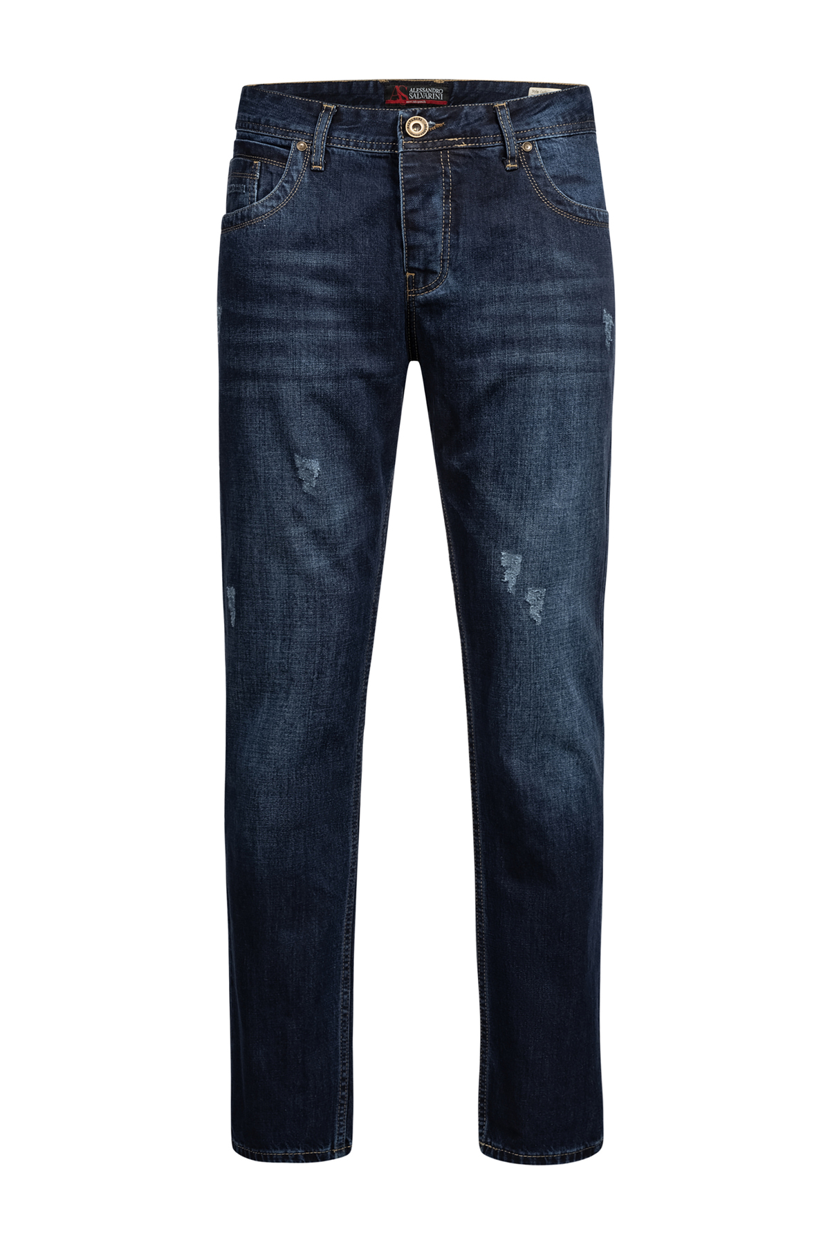 Alessandro Salvarini A. Salvarini Carlo Designer Jeans Hose Basic Jeanshose Comfort Fit für Herren - 30 - 32