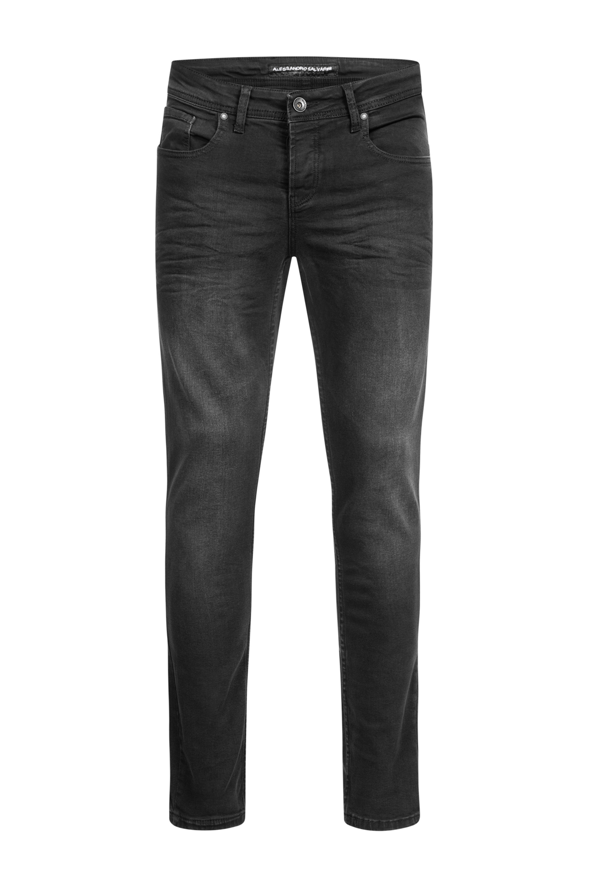 Alessandro Salvarini A. Salvarini Designer Jeans Hose Basic Stretch Jeanshose Regular Slim Neu für Herren - 32/32