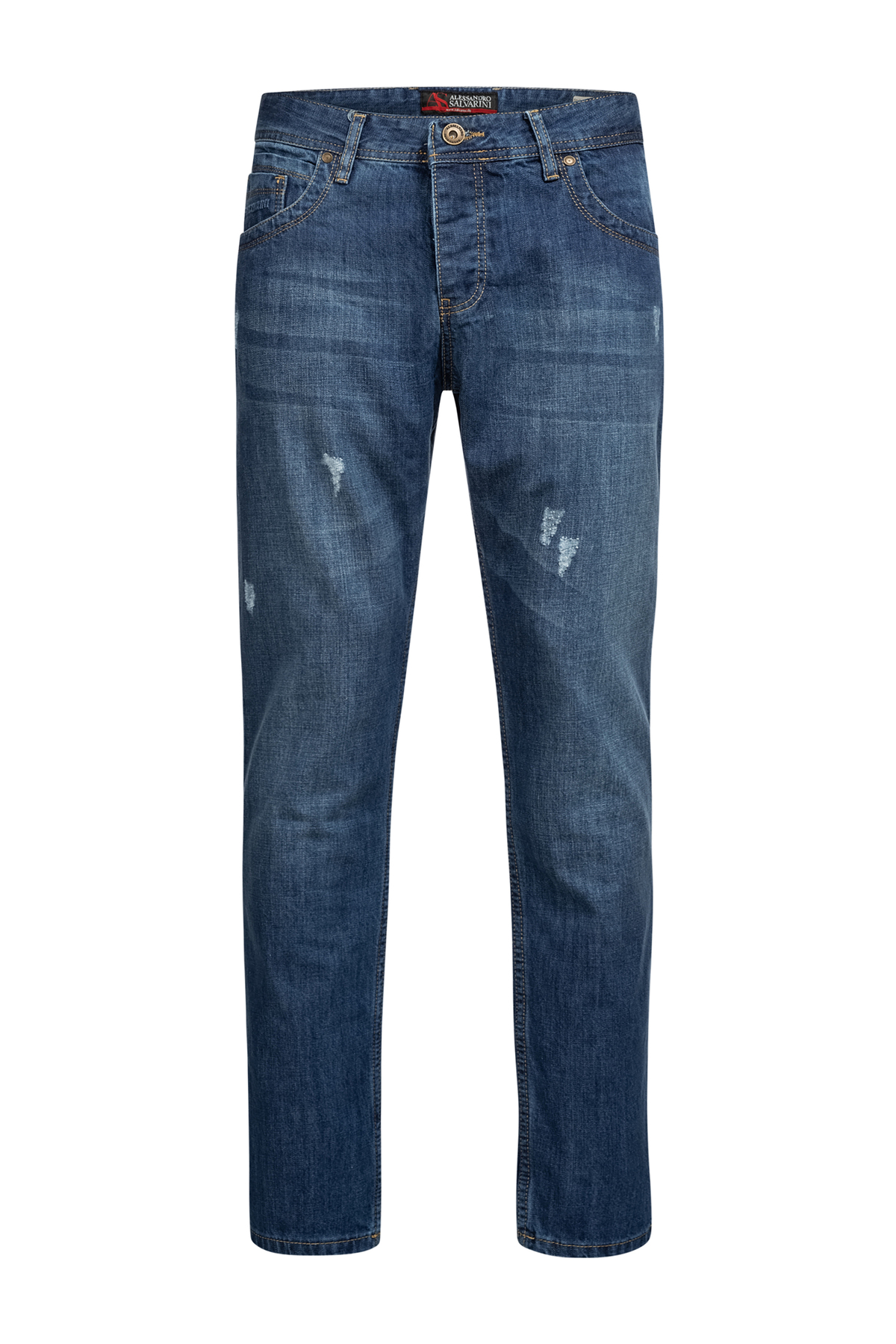 Alessandro Salvarini A. Salvarini Carlo Designer Jeans Hose Basic Jeanshose Comfort Fit für Herren - 29-30