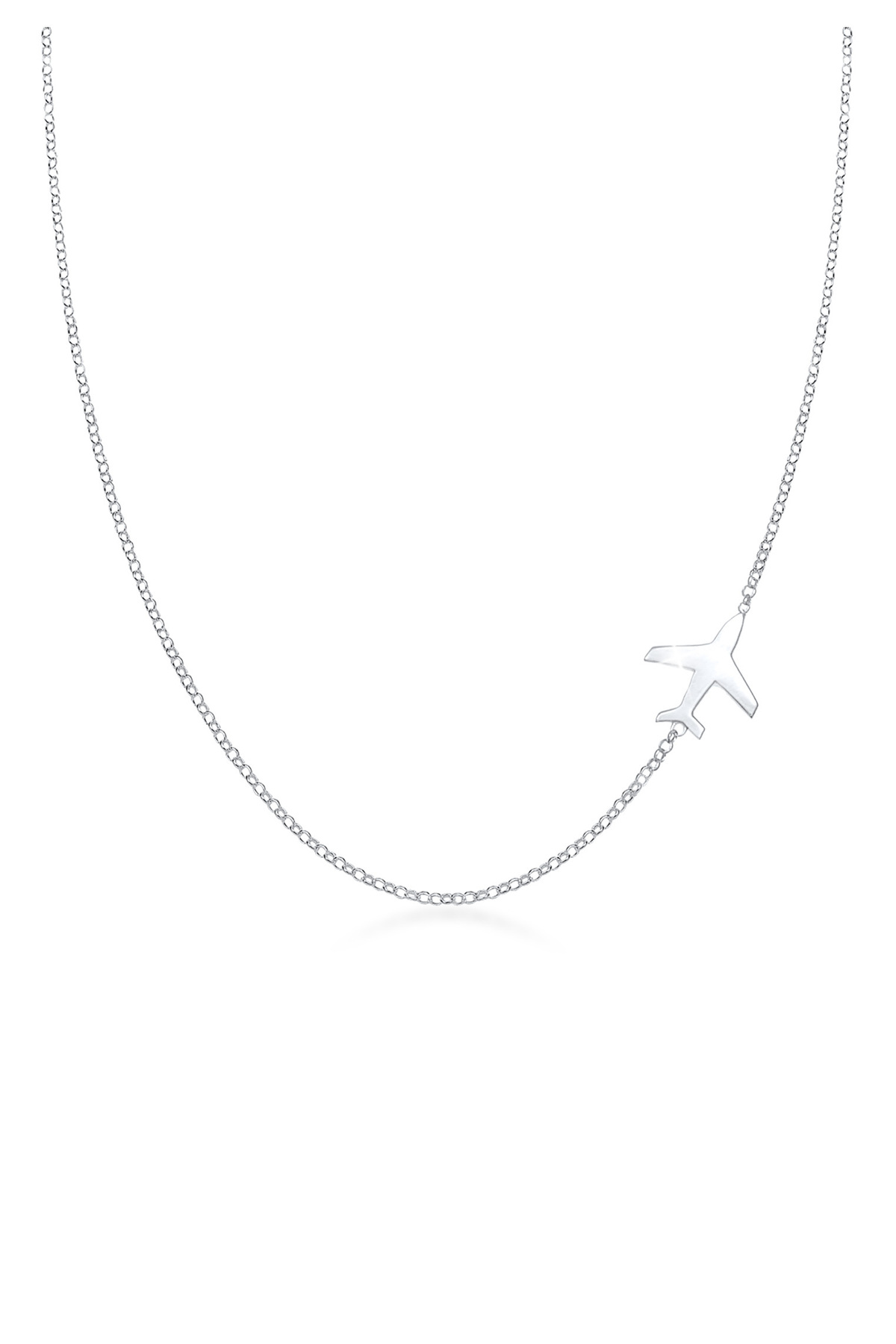 ELLI Halskette Flugzeug Reise Erbsenkette Trend Aus 925 Sterling Silber für Damen - 45 cm