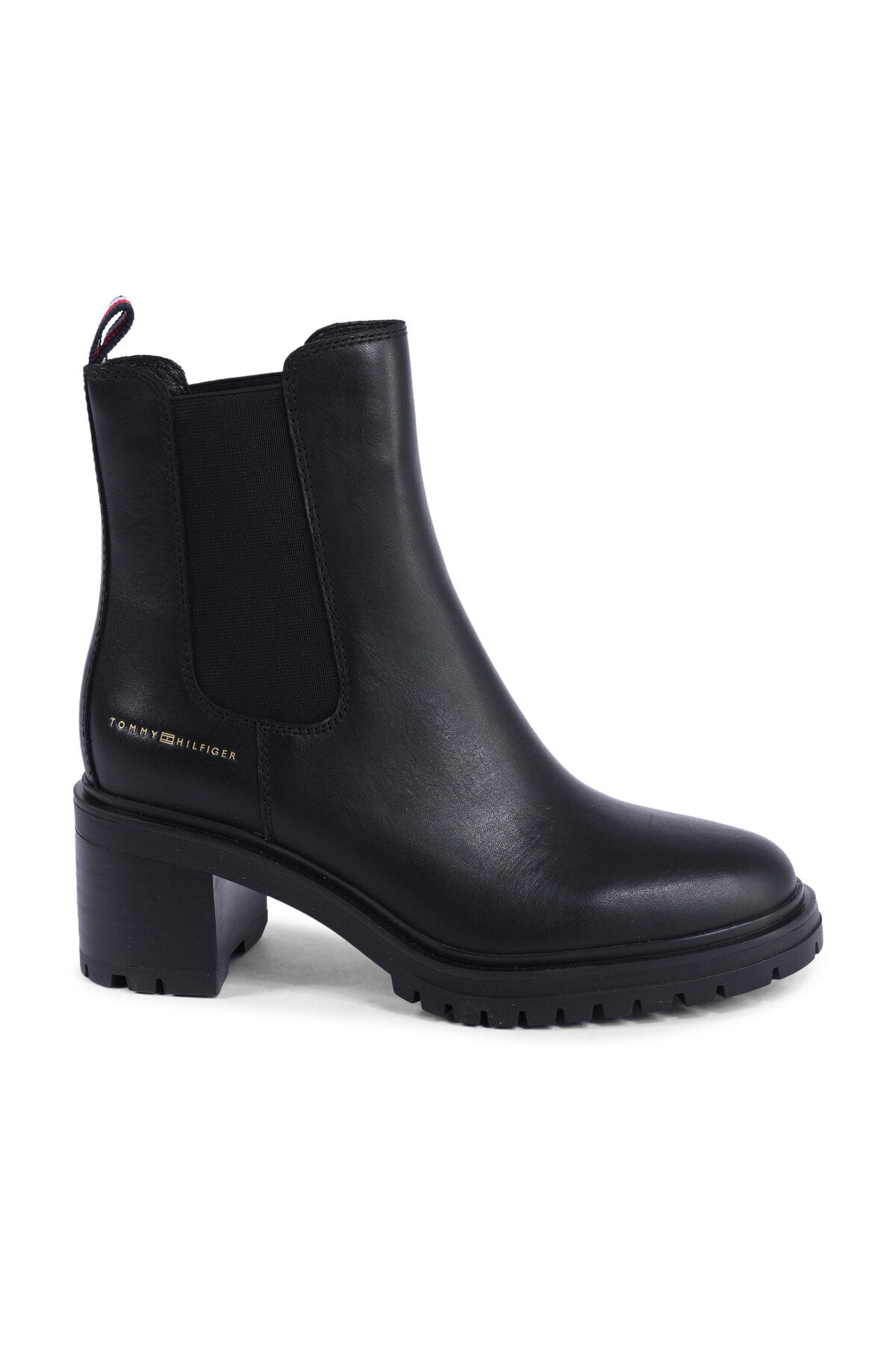 Tommy Hilfiger Stiefel Mit Tommy Hilfiger-logo, Gummisohle, Elastischem Seitenteil, Absatz, Stilvoll Aussehende Stiefel In Schwarz für Damen - 39