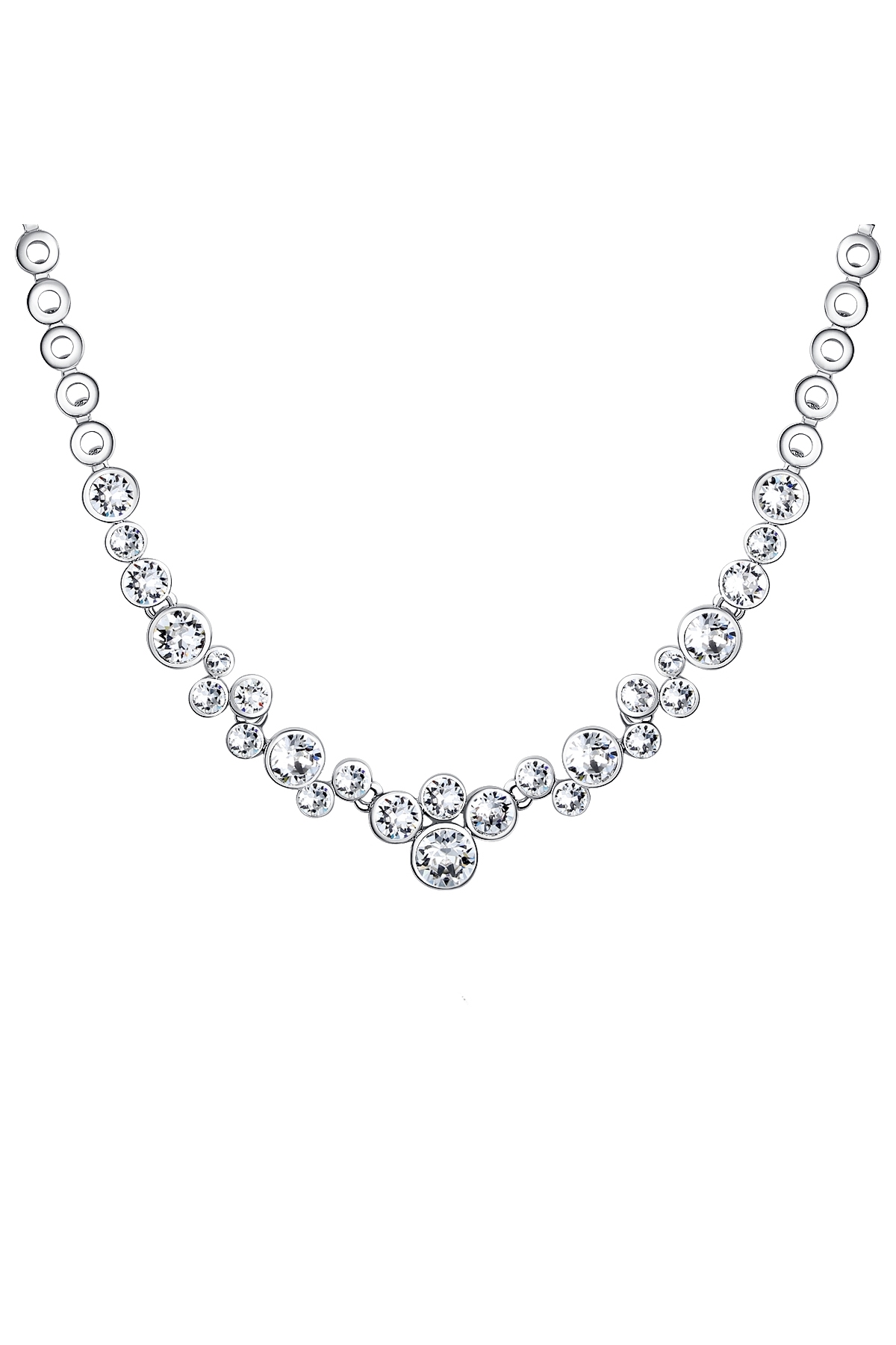 Lulu & Jane Kette Mit Kristallen Von Swarovski® Kette Verziert Mit Kristallen Von Swarovski® Weiß für Damen - One Size