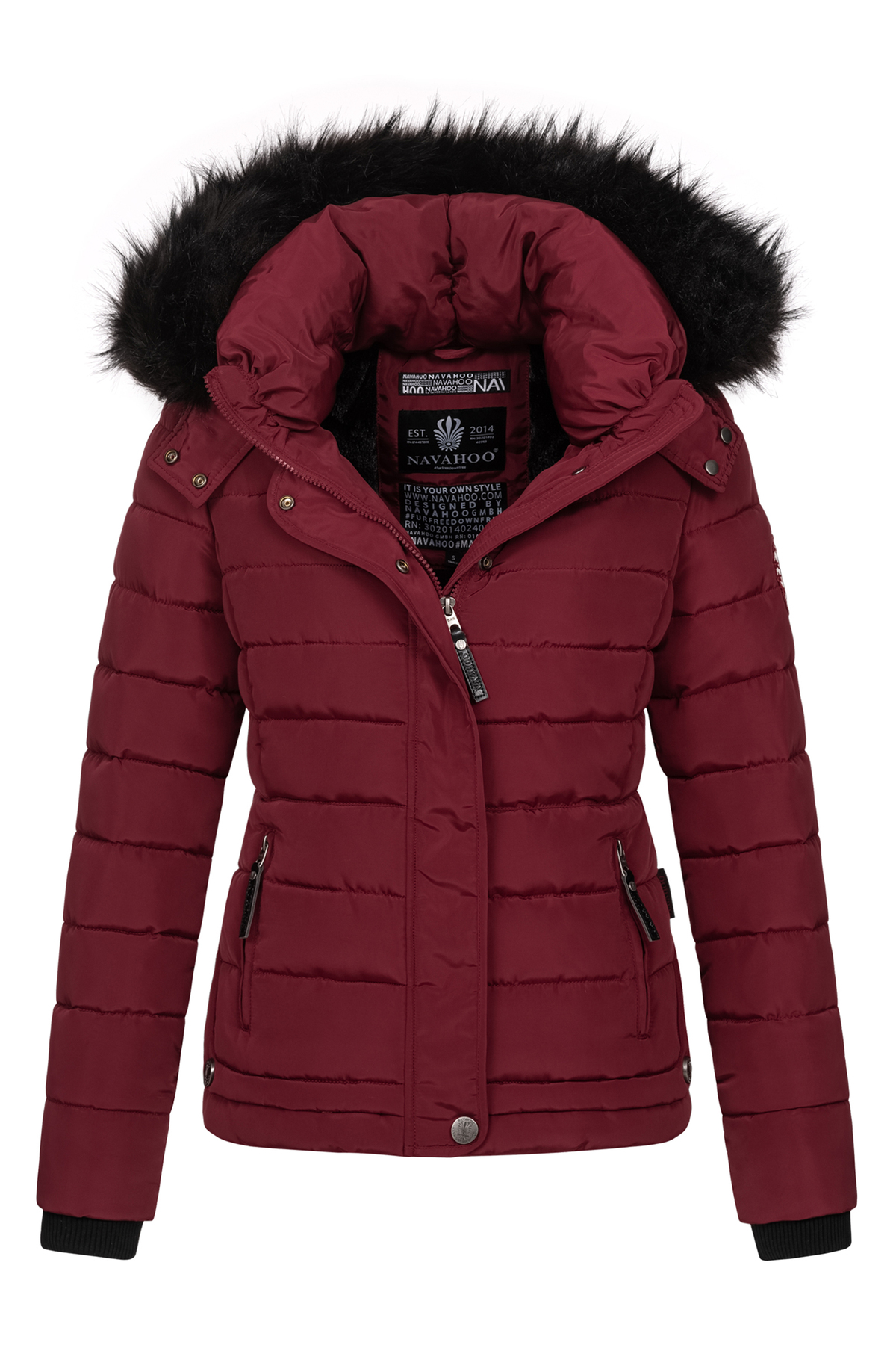 Navahoo Chloe Warme Winter Jacke Parka Mantel Stepp Kurzjacke Gefüttert Neu für Damen - 44