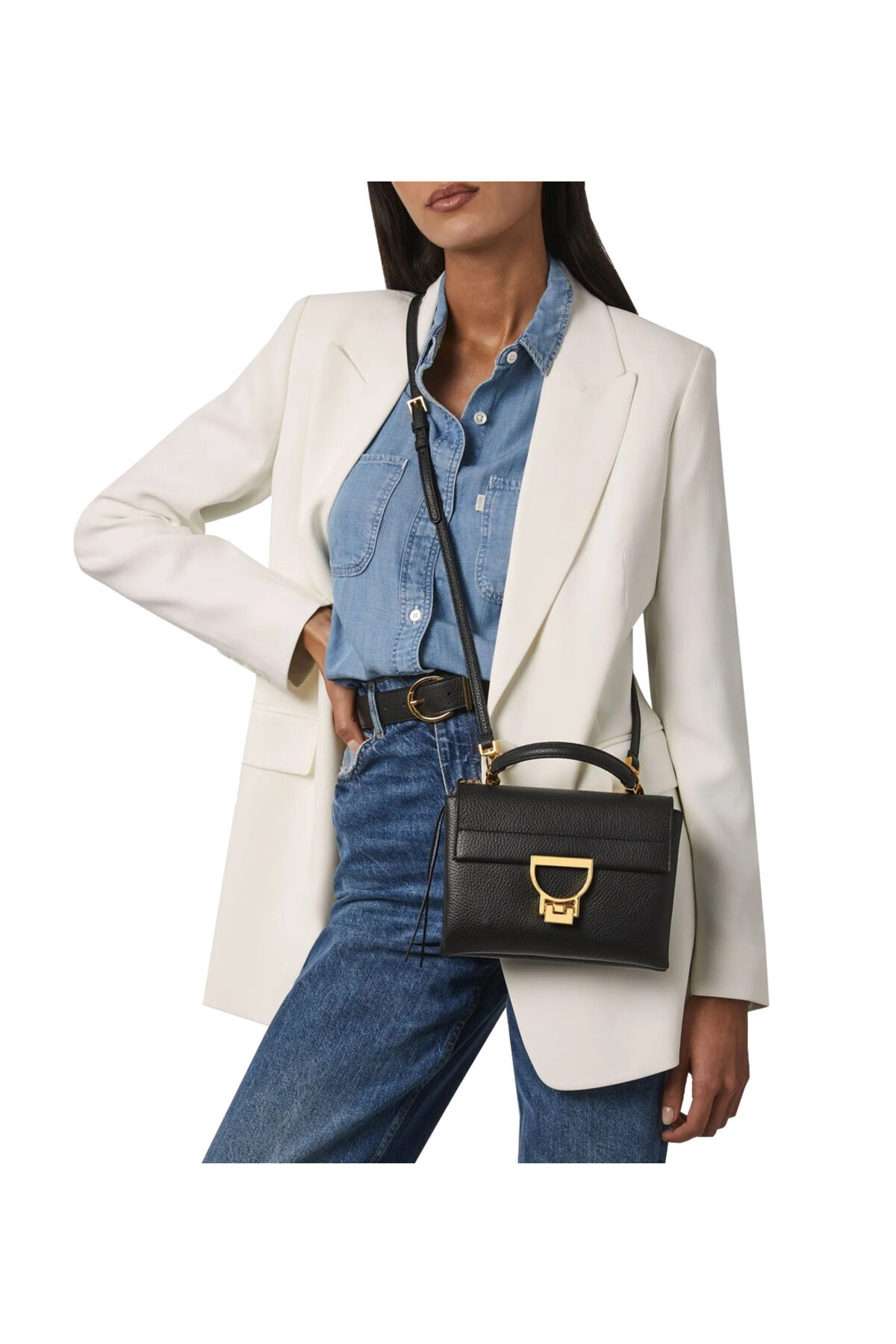 Coccinelle Arlettis Schwarze Leder Handtasche E1md555b701001 für Damen - One Size