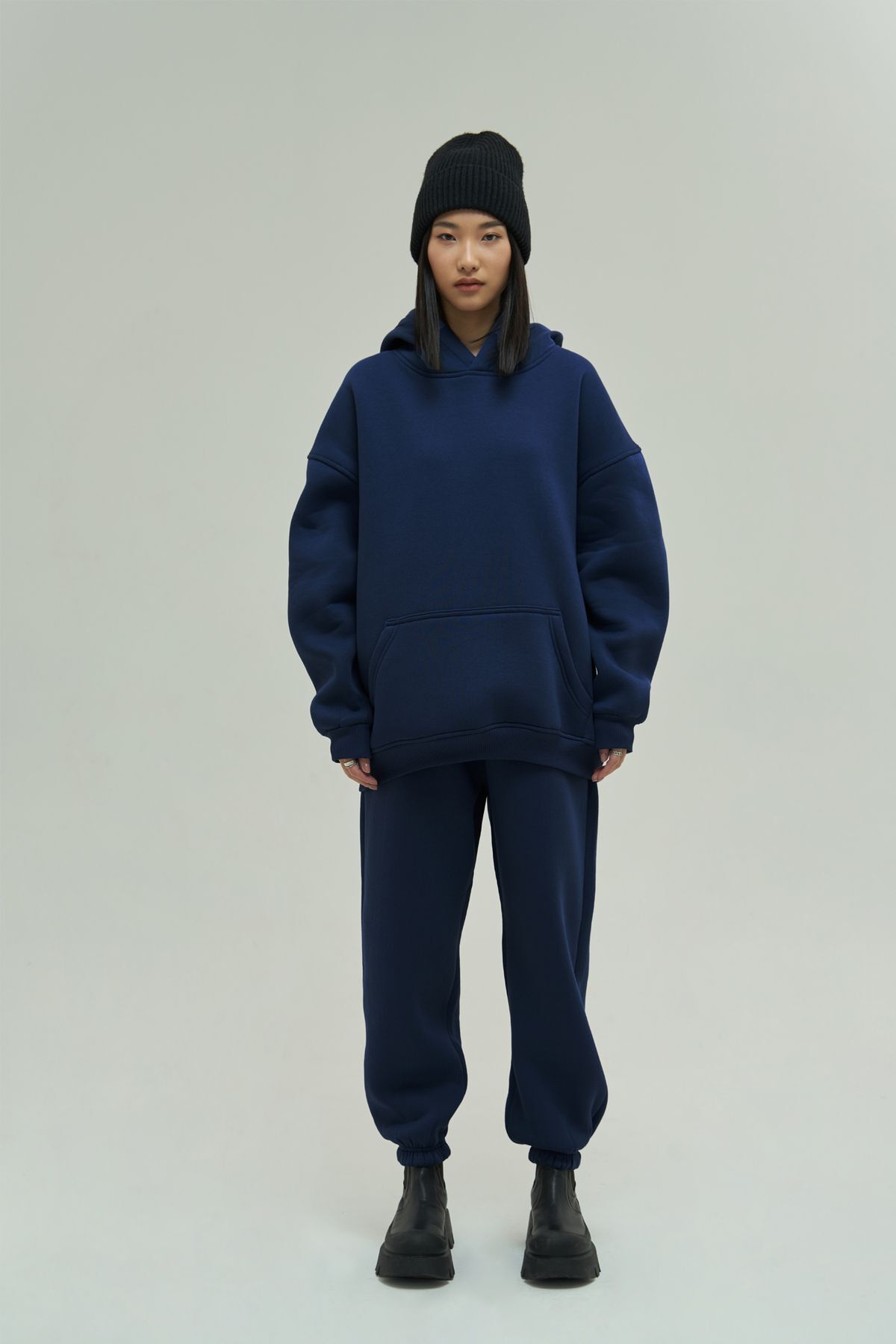 MAİ COLLECTİON Gambol Indigo Oversize-trainingsanzug für Damen - S