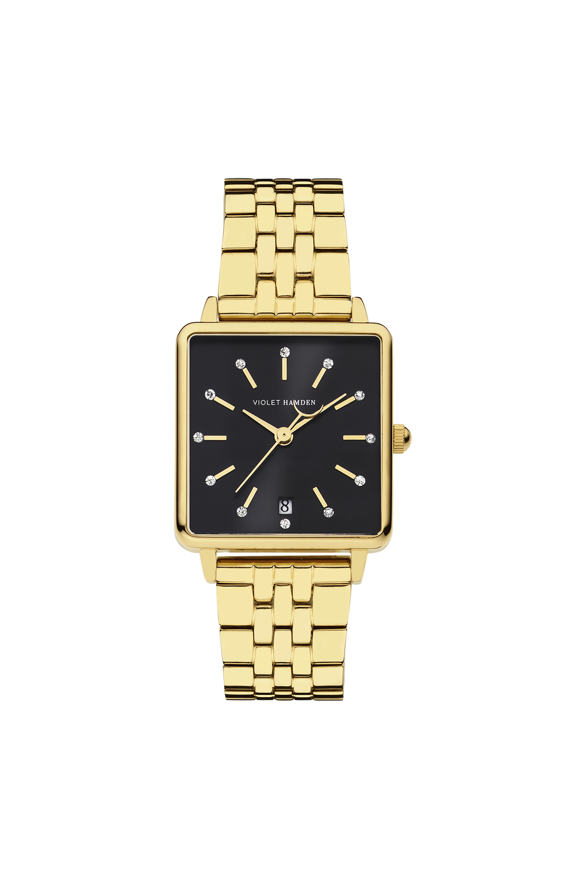 Violet Hamden Dawn Quadratische Uhr Goldfarben Und Schwarz Vh09005 für Damen - One Size