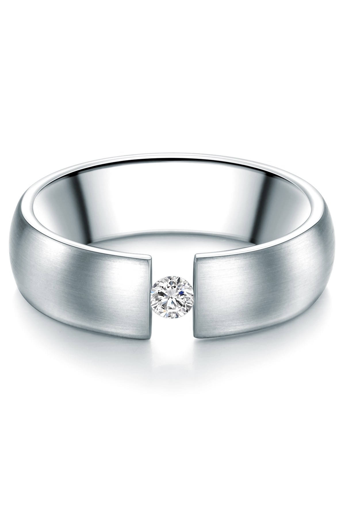Trilani Ring Mit Kristallen Von Swarovski® Ring Edelstahl Verziert Mit Kristallen Von Swarovski® Weiß für Damen - 50