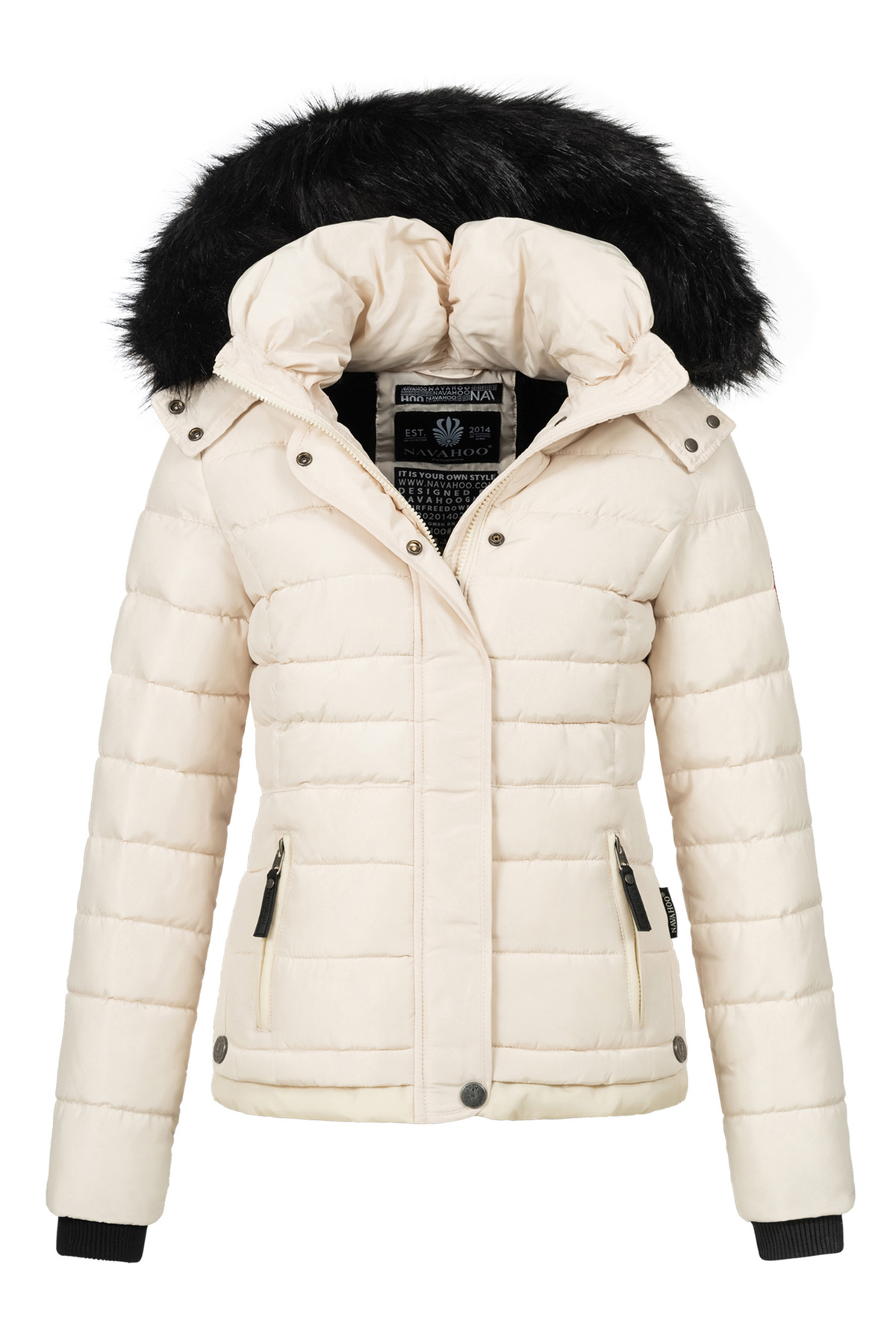 Navahoo Chloe Warme Winter Jacke Parka Mantel Stepp Kurzjacke Gefüttert Neu B301 für Damen - 44