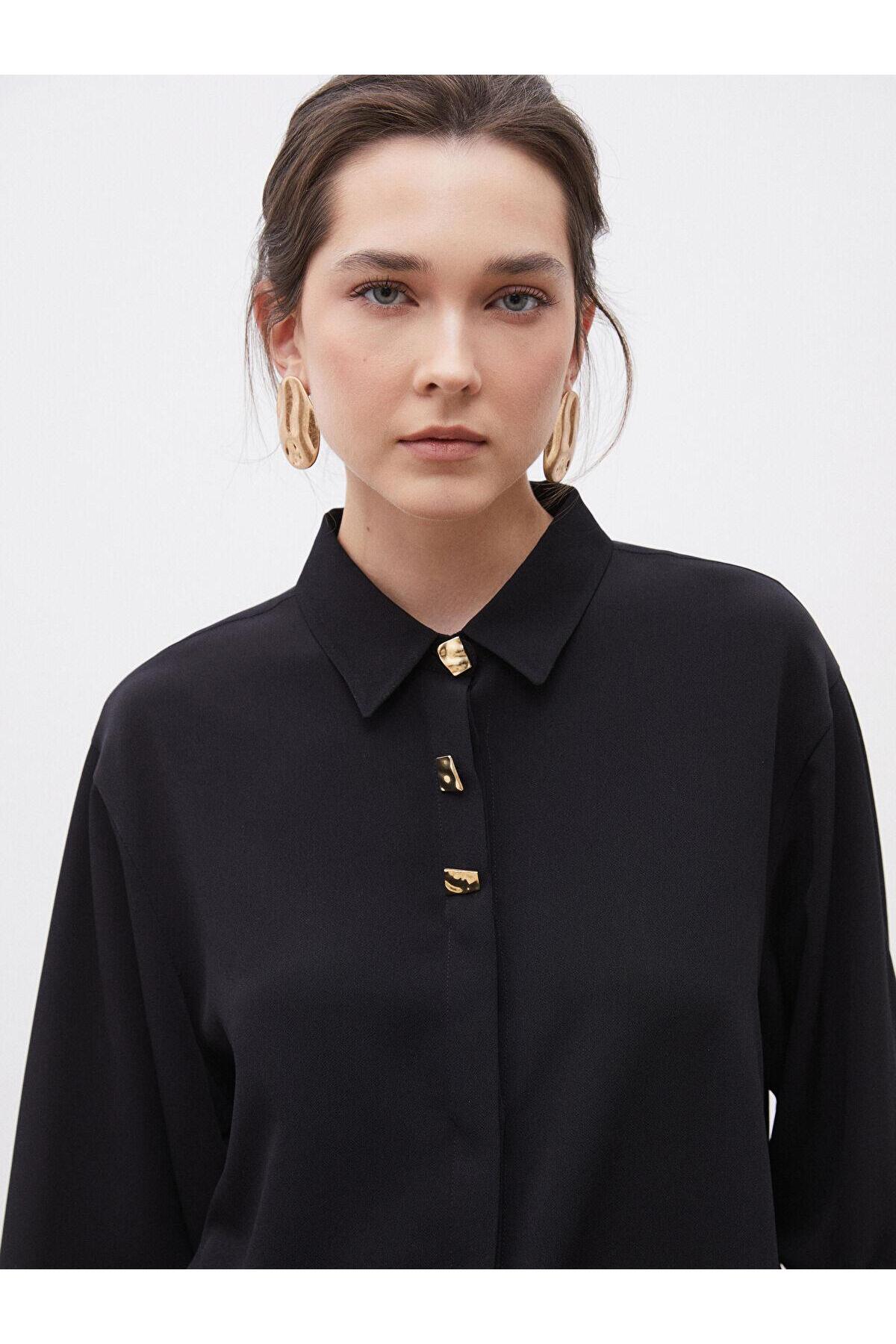 LC Waikiki Soulife Button Detaillierte Krepp-hemden (s5) für Damen - L