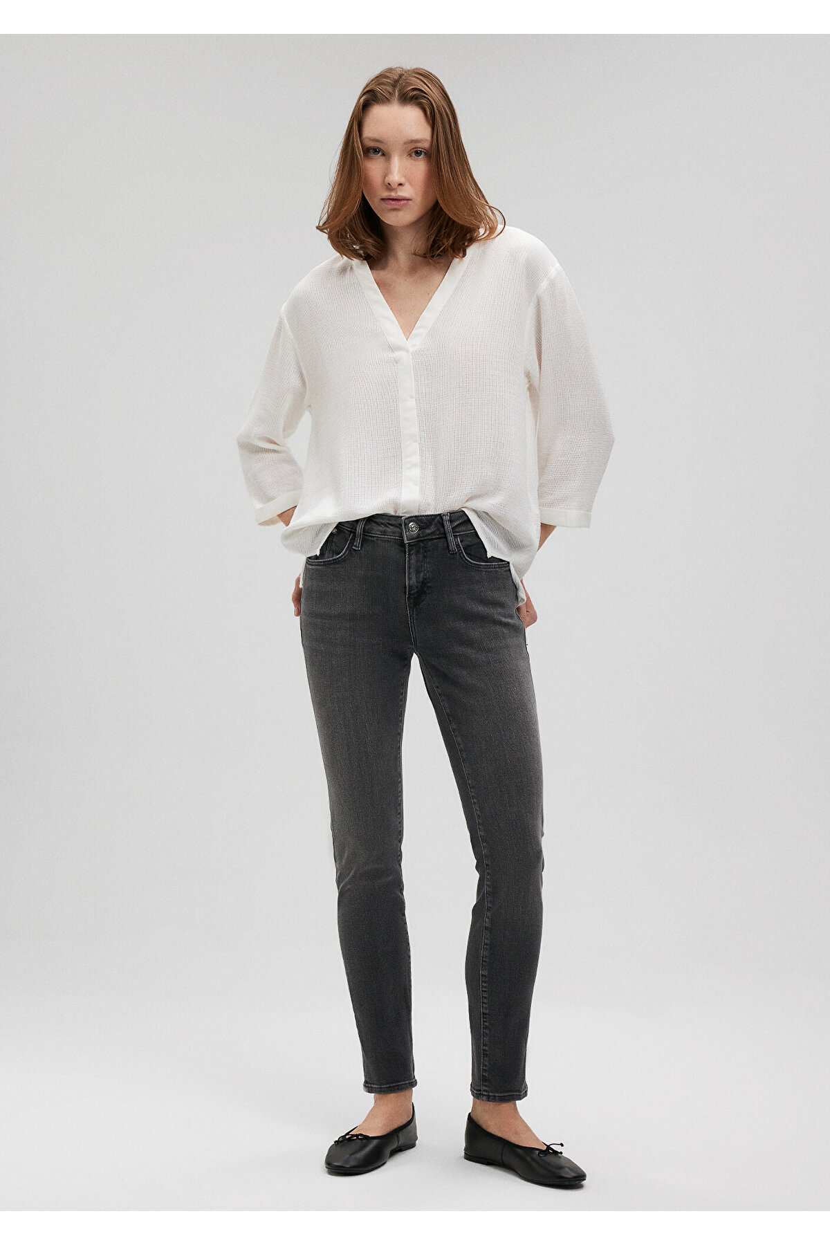 Mavi Ada Casual Vintage Graue Jeanshose 85598 für Damen - 26/29