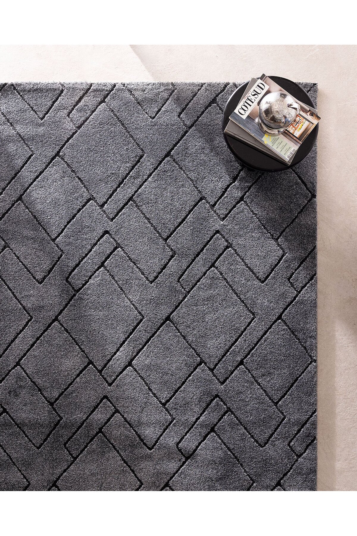 Madame Coco Arlette Teppich – Anthrazit – 200 X 300 Cm - 200 x 300