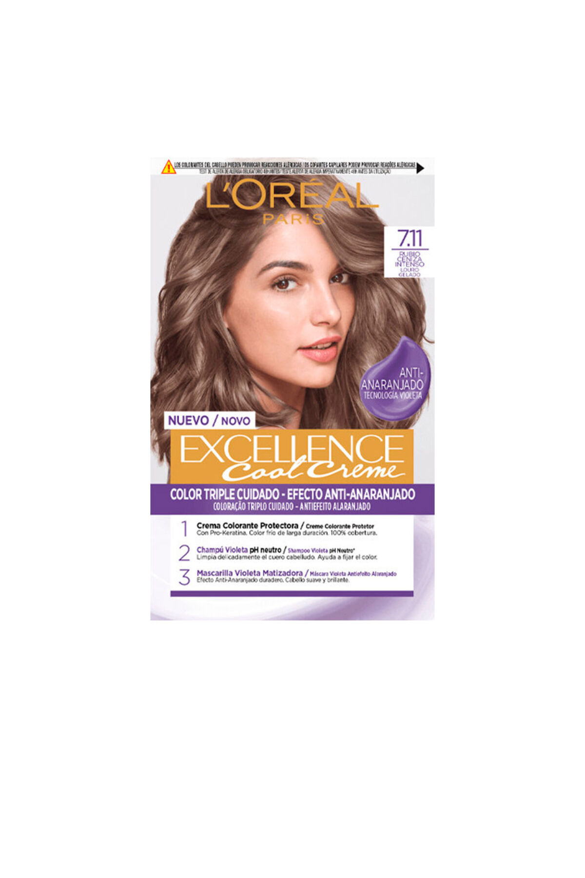 L'Oreal Paris Excellence Cool Farbstoff #7.11-intensives Aschblond L'oréal Paris 192 Ml für Damen - One Size